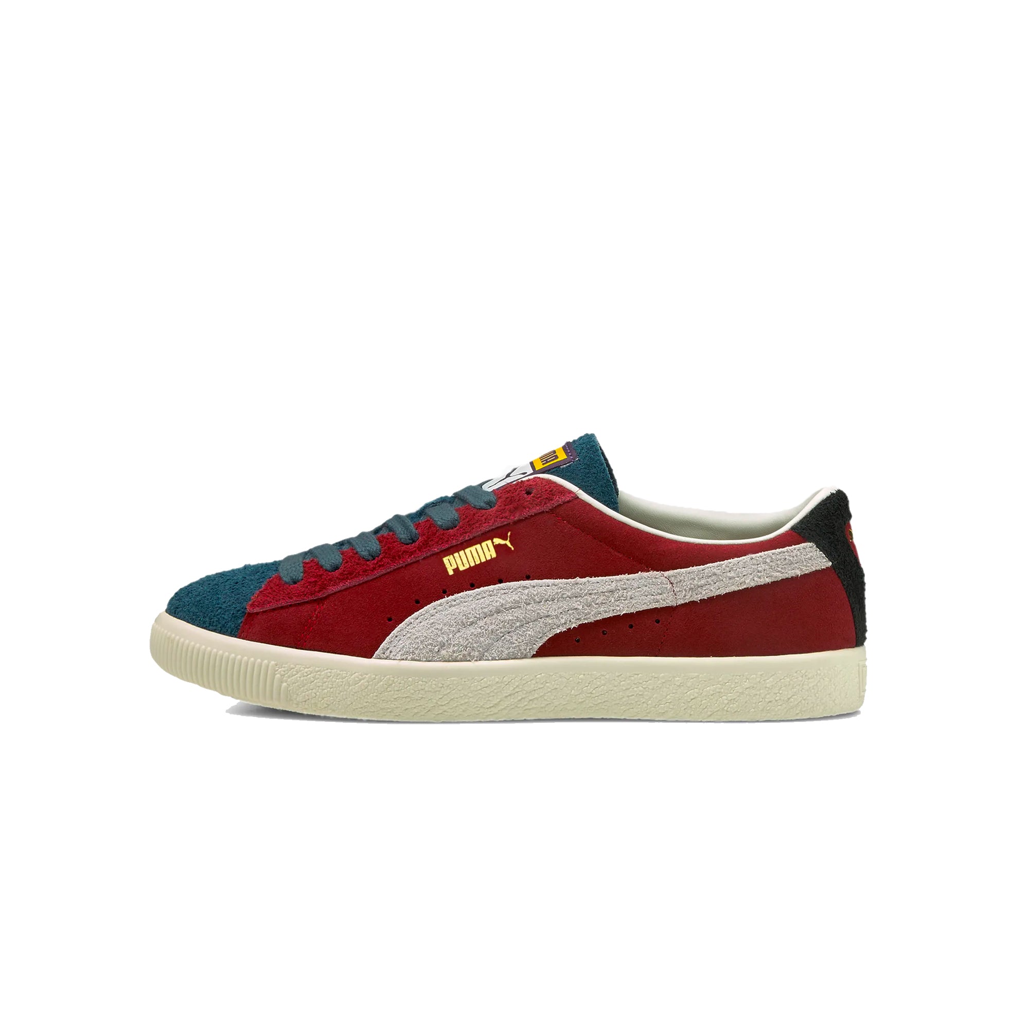 Puma Mens Suede VTG WTFormstripe Shoes 'Int Red-Sweet Grape-Int Blue'