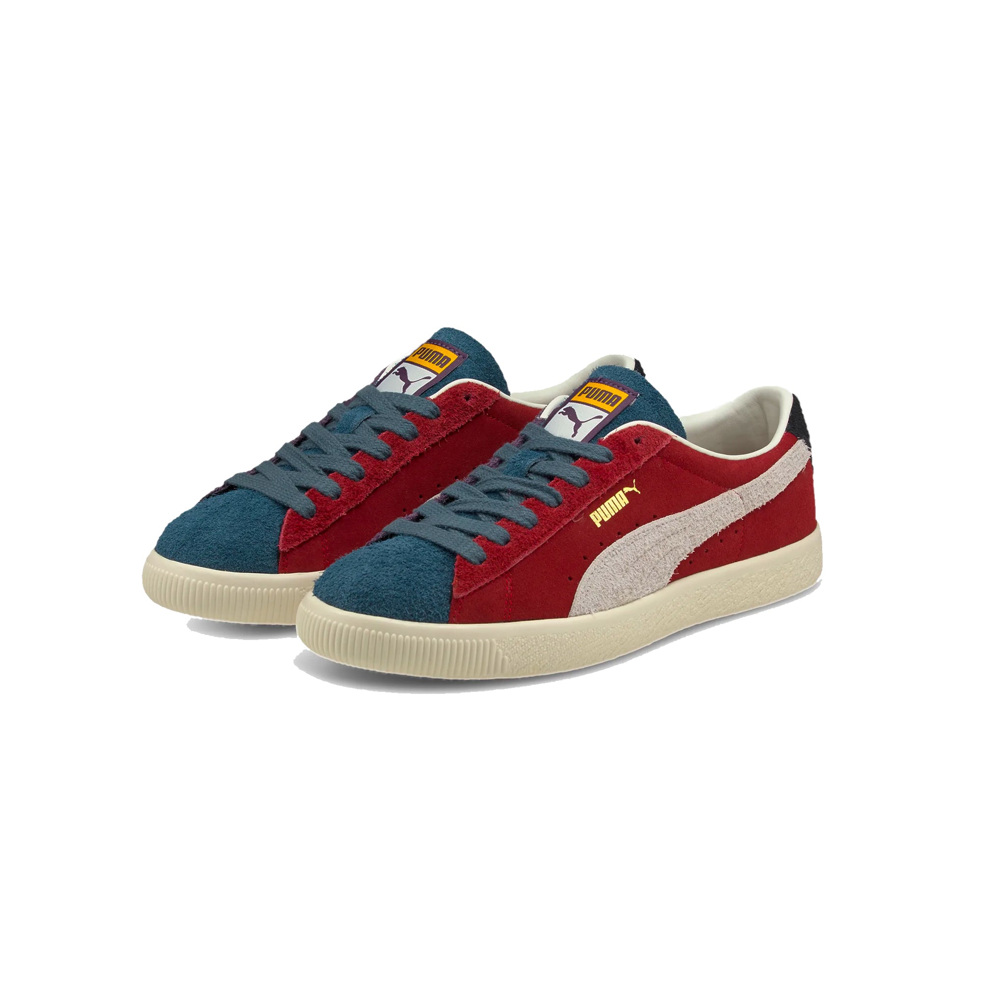 Puma Mens Suede VTG WTFormstripe Shoes 'Int Red-Sweet Grape-Int Blue'