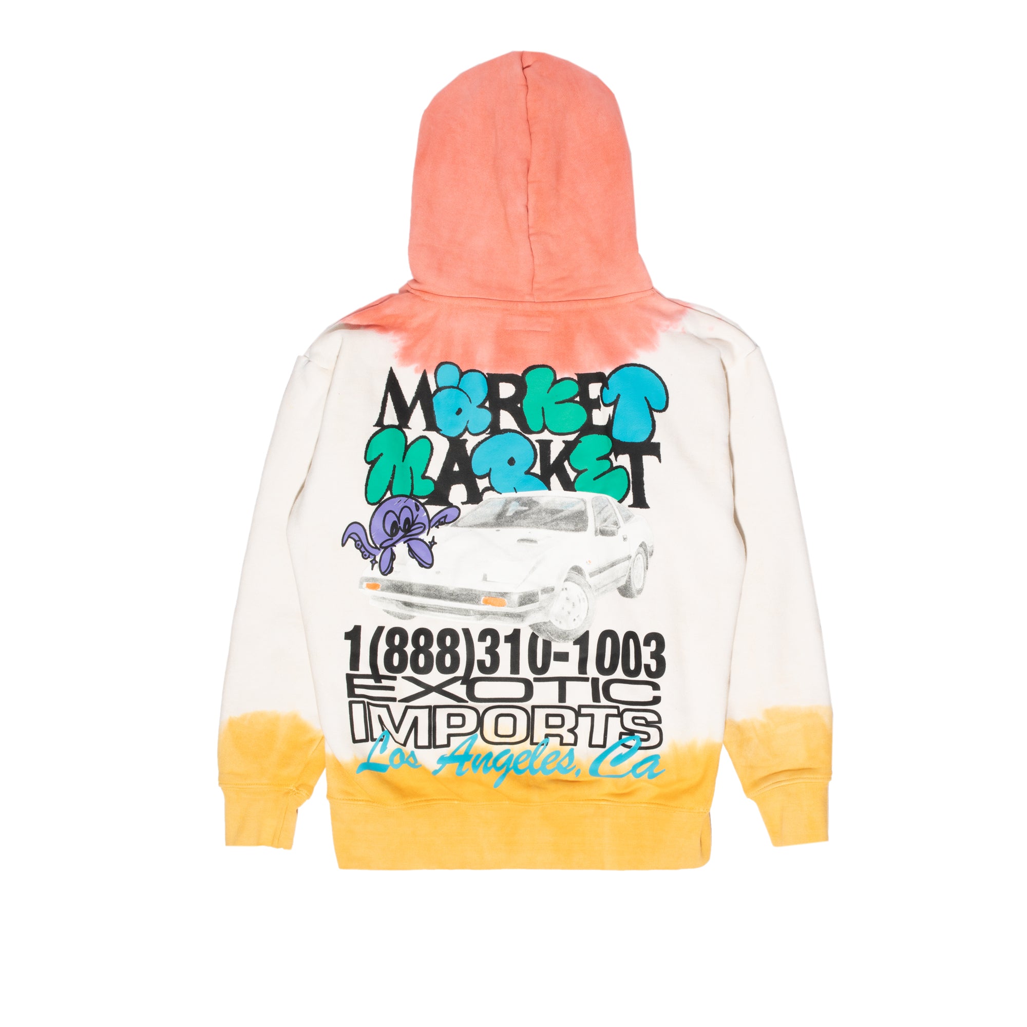 Market Mens Market Exotic Automobile Tie Dye Hoodie