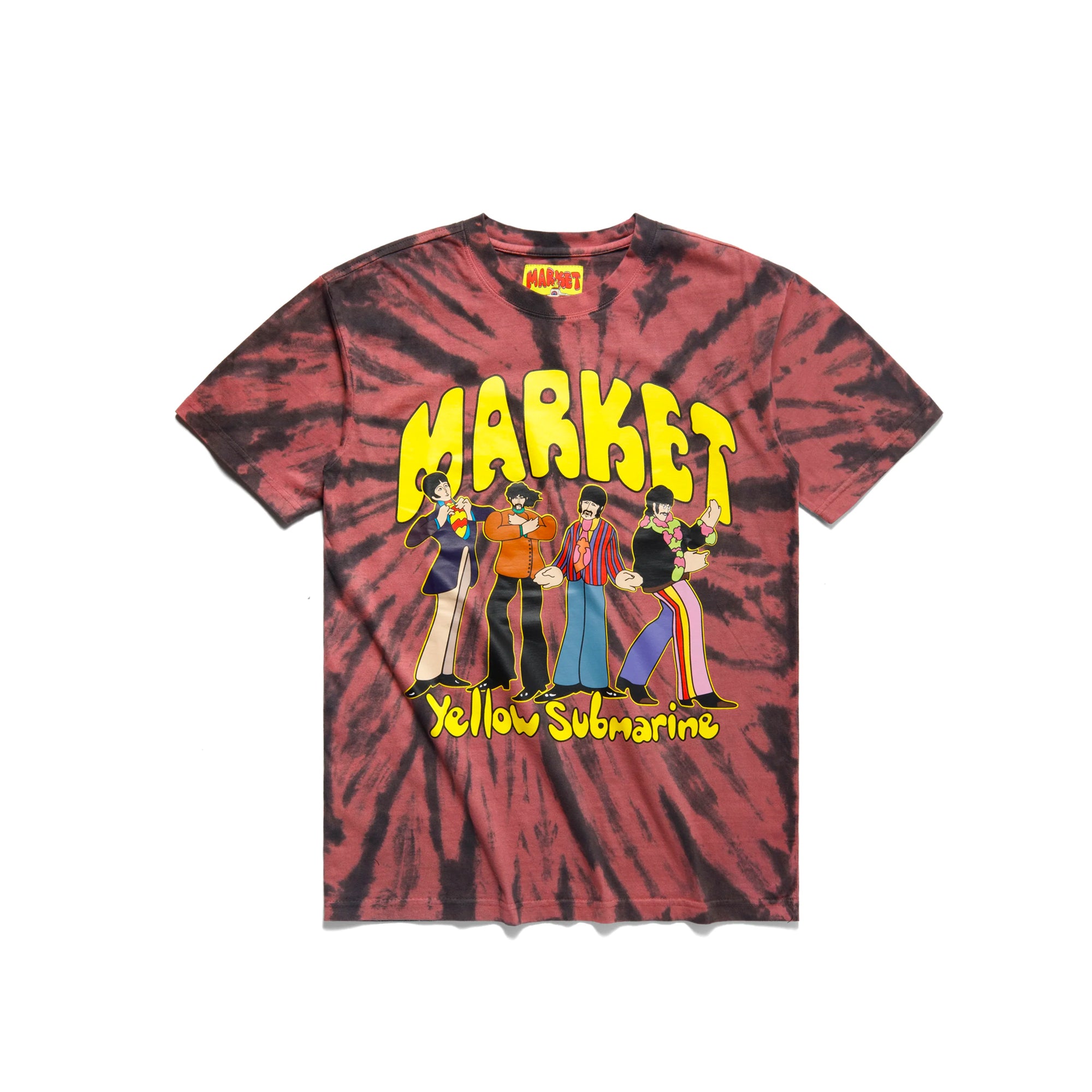 Market Yellow Submarine Mens Tie-Dye Pose SS Tee