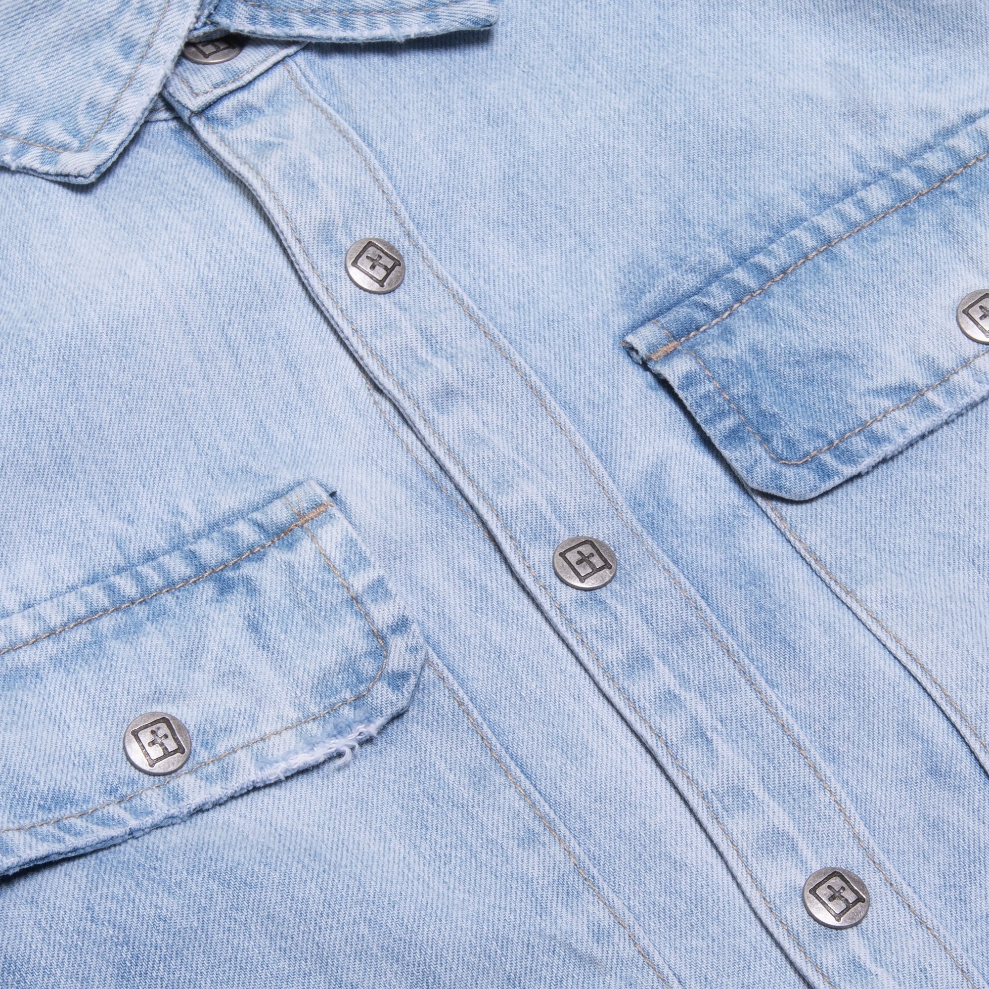KSUBI MEN SHOCKWAVE DENIM SHIRT