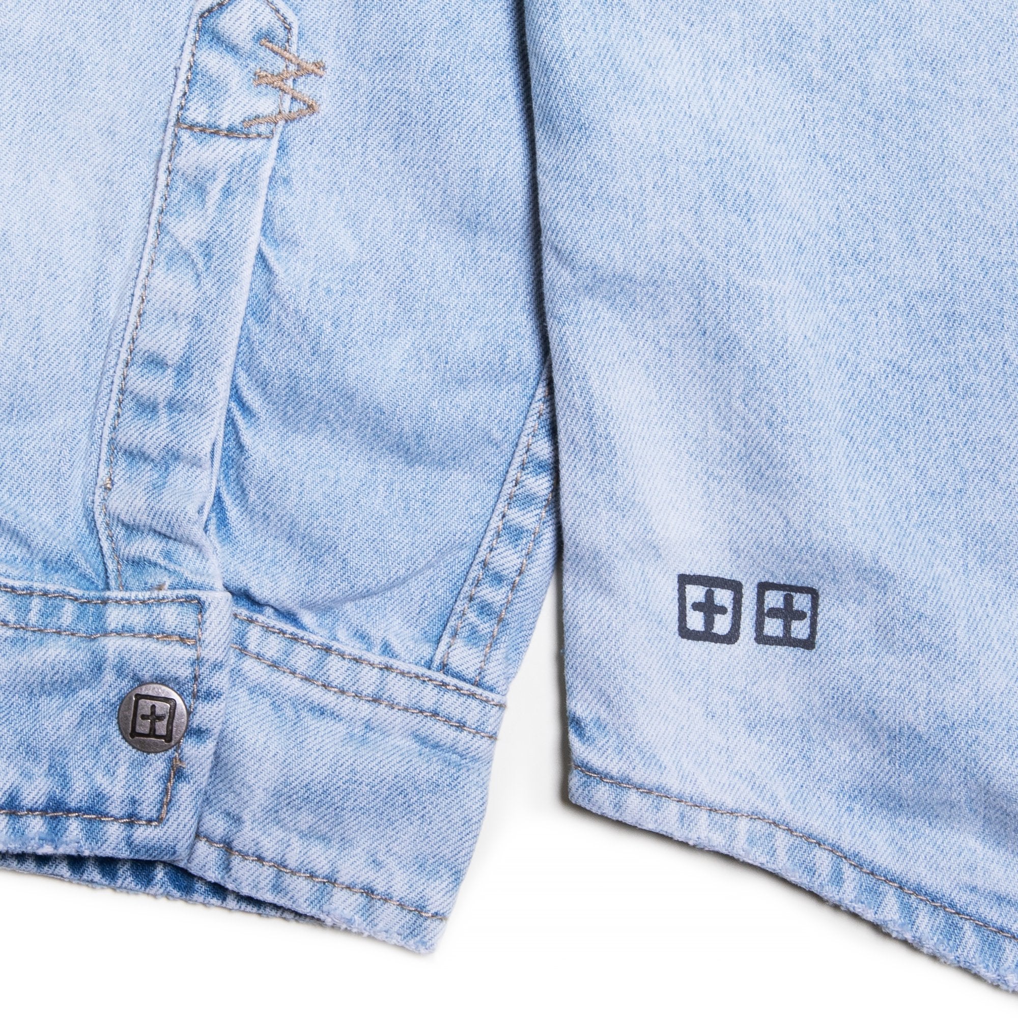 KSUBI MEN SHOCKWAVE DENIM SHIRT