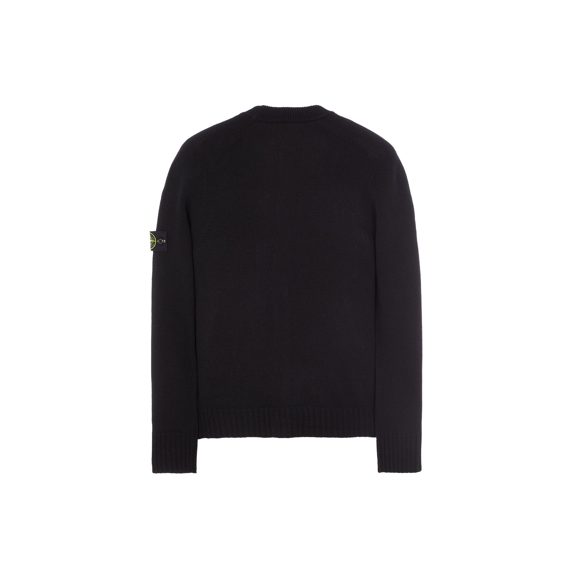 Stone Island Mens Wool Cardigan Black
