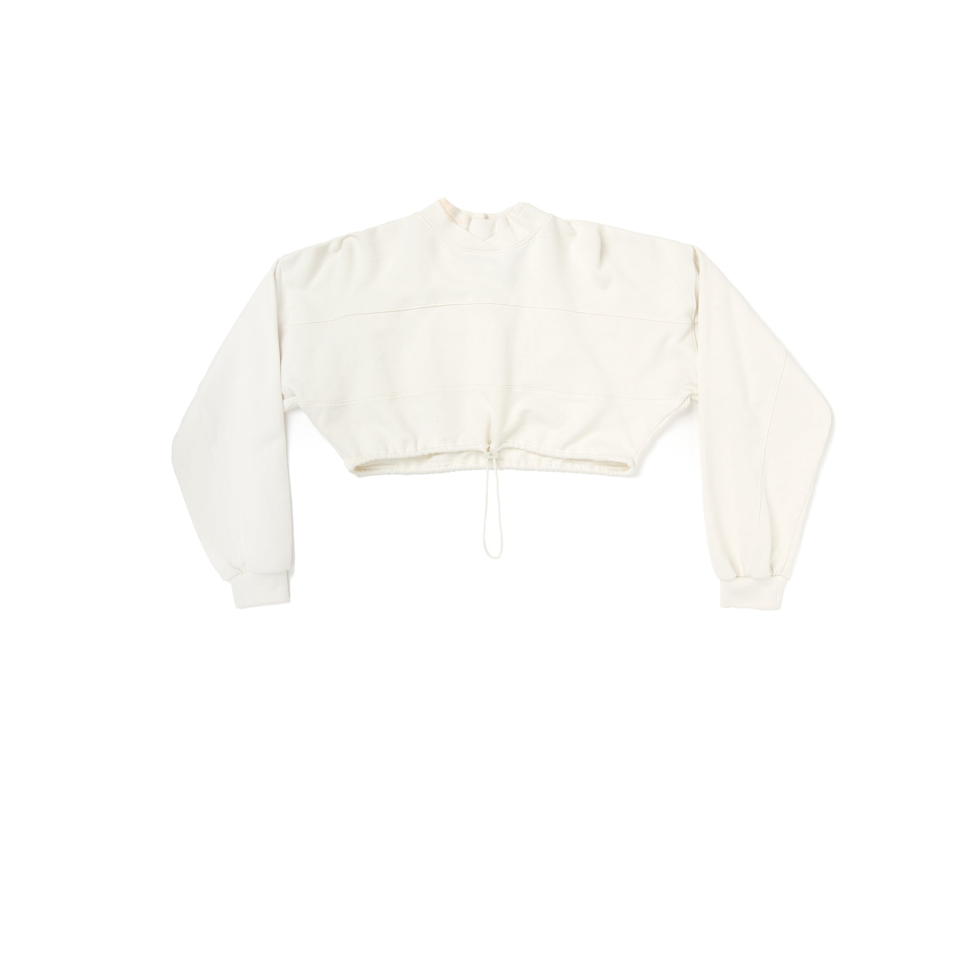 Joah Brown Womens Draw Cord Crop Crew [573LST-OW]