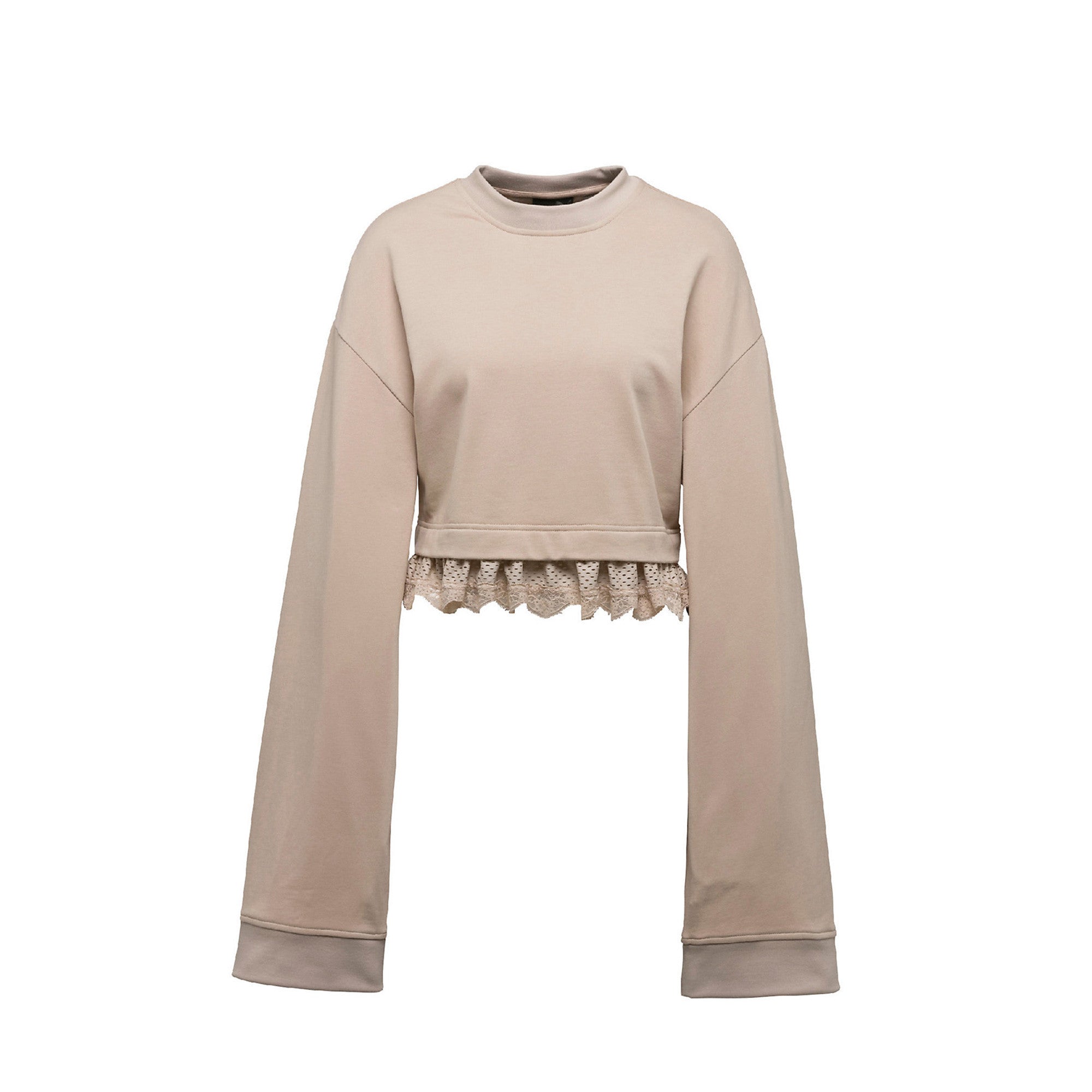 FENTY by Rihanna Cropped Long Sleeve Sweatshirt- Moonlight