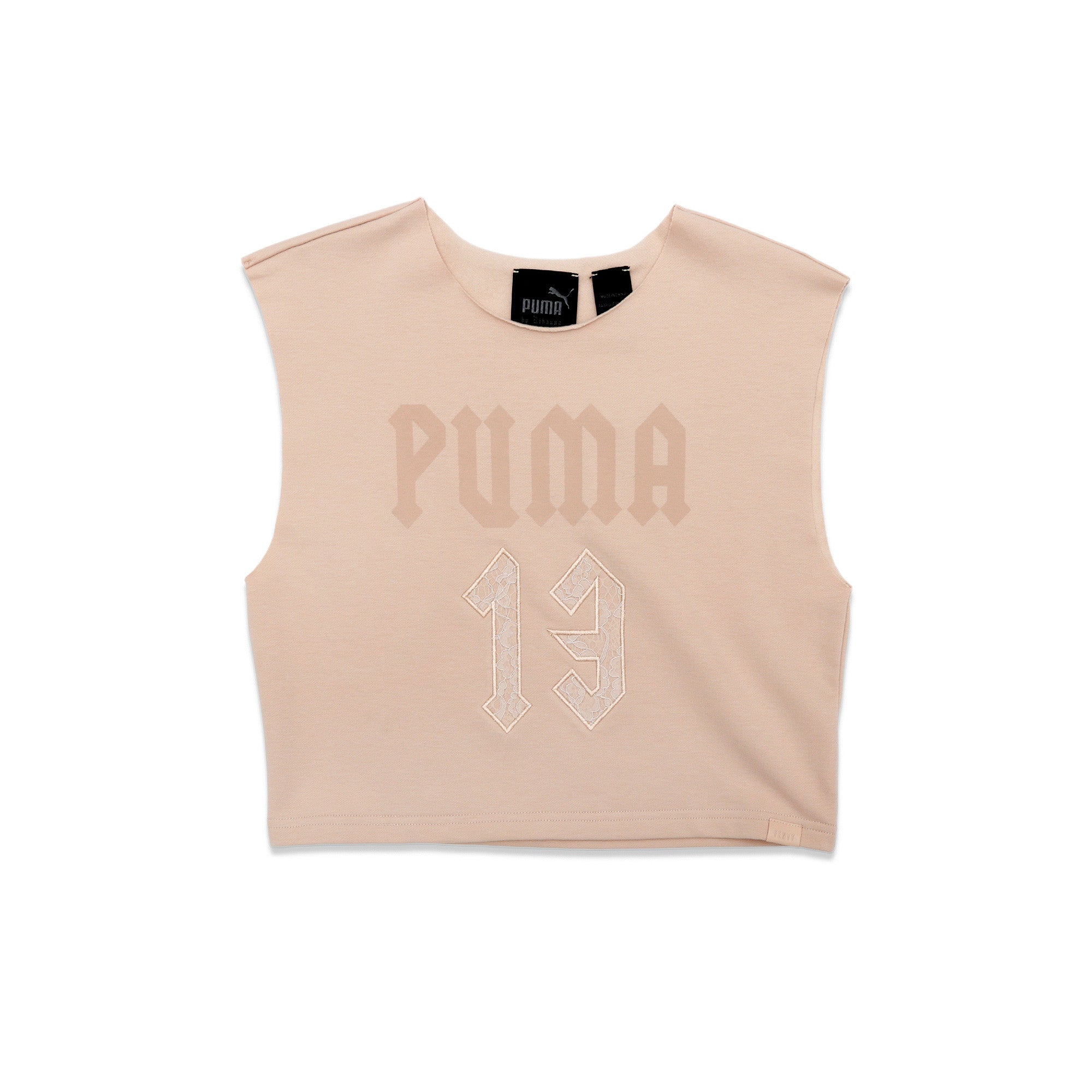 Puma FENTY by Rihanna Women's Sleeveless Cropped Crewneck- Khaki