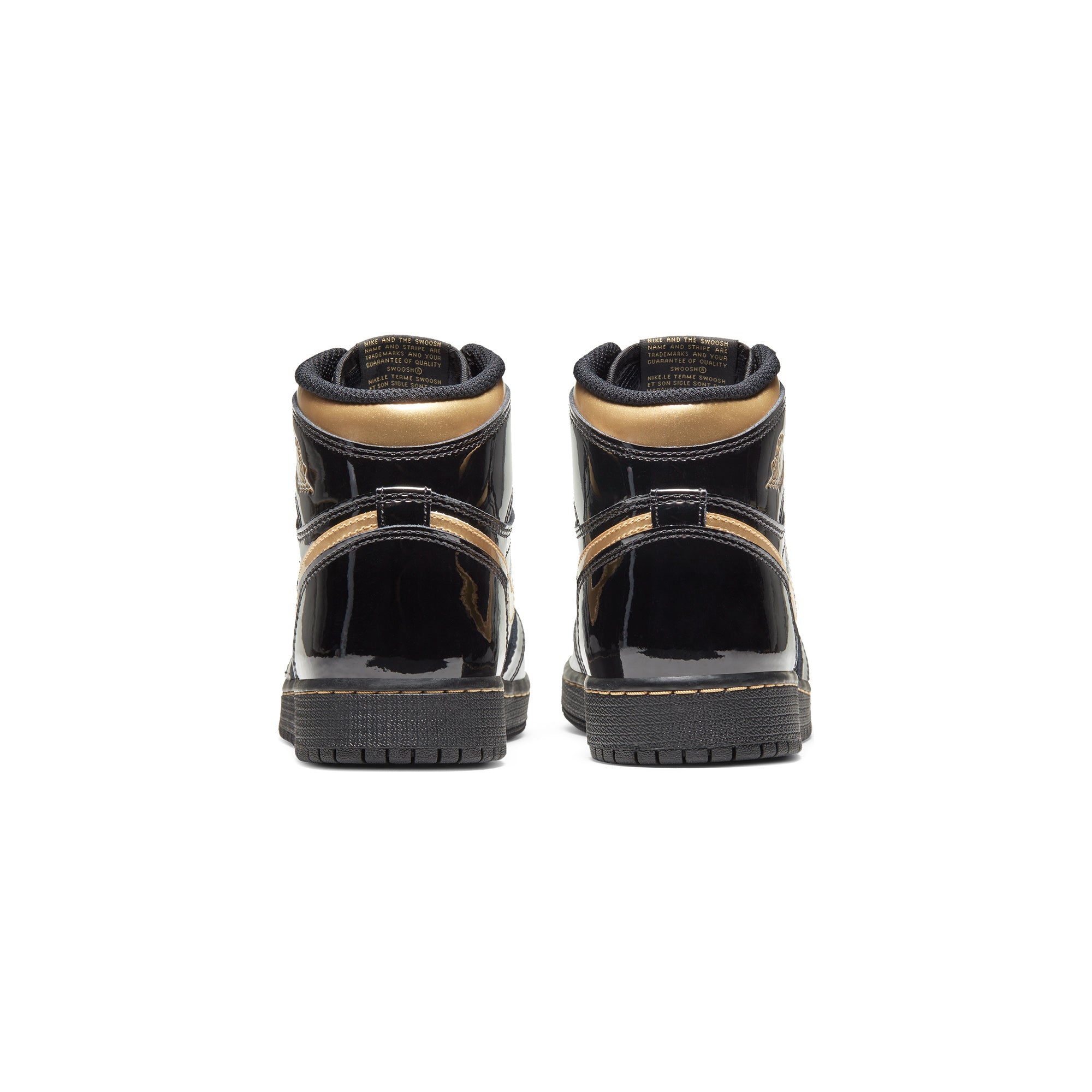 Air Jordan Kids 1 Retro High Black & Gold Shoes