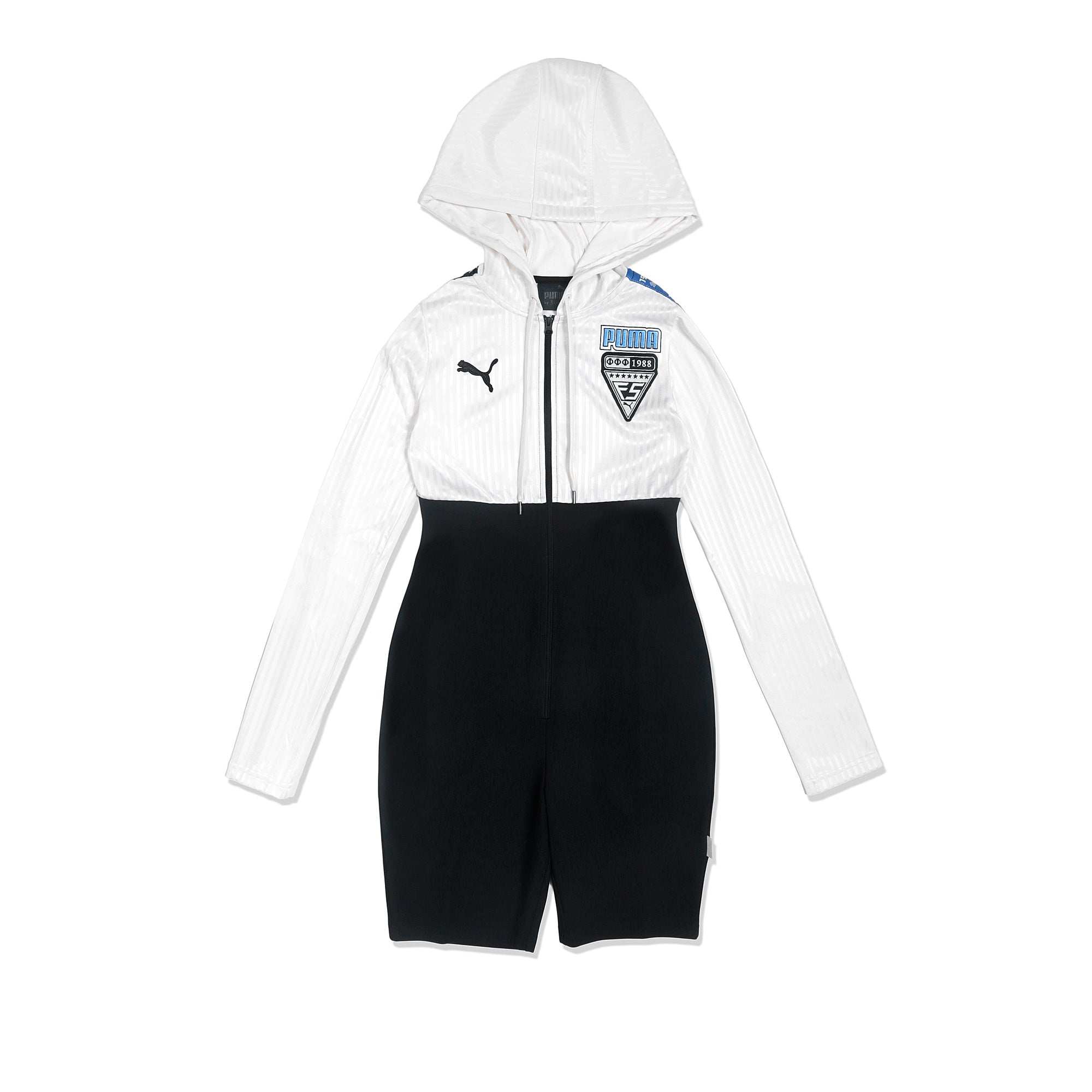 Puma x FENTY by Rihanna Women's Hooded Zip Front Leotard - White/Black