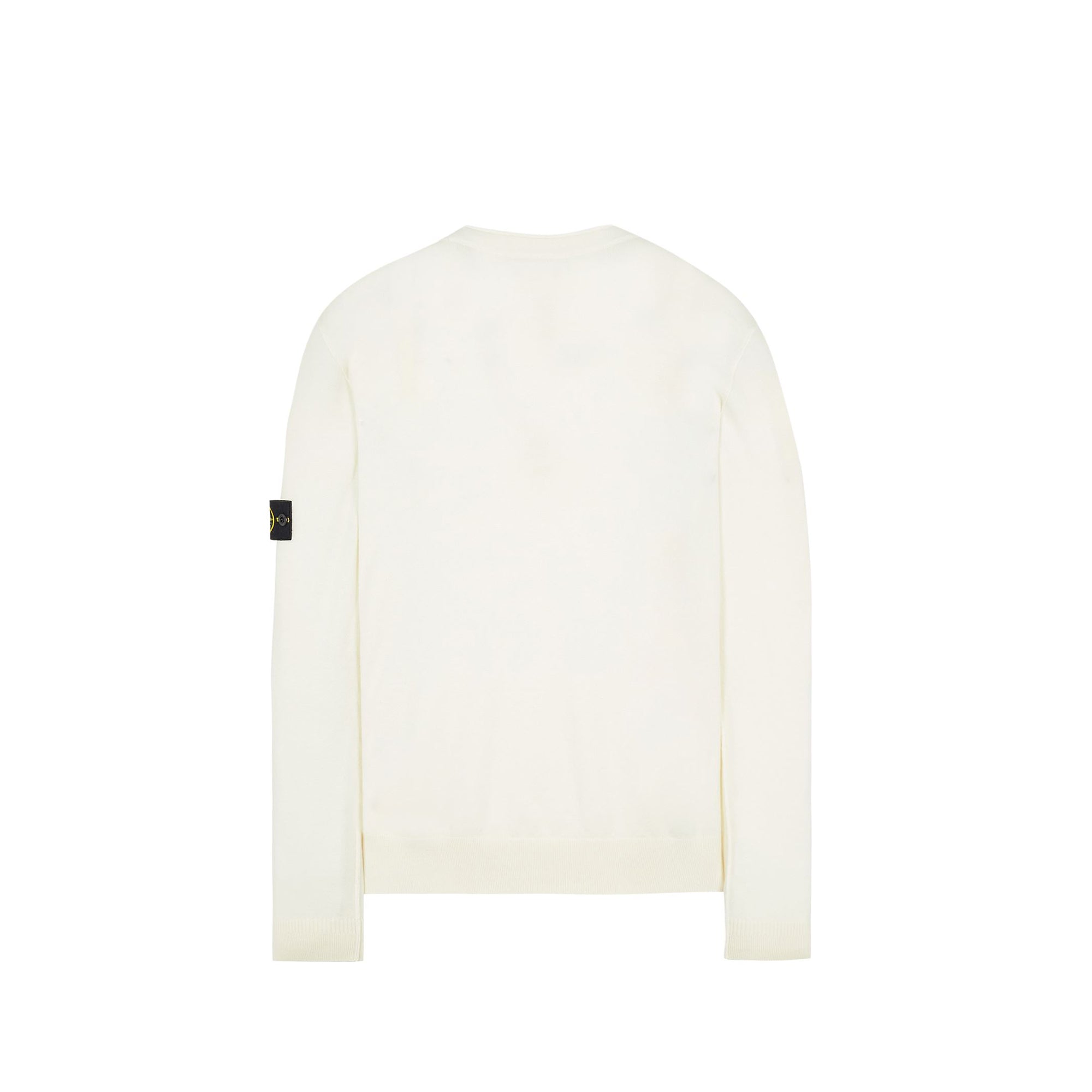 Stone Island Mens Merino Wool Crewneck Sweater Cream