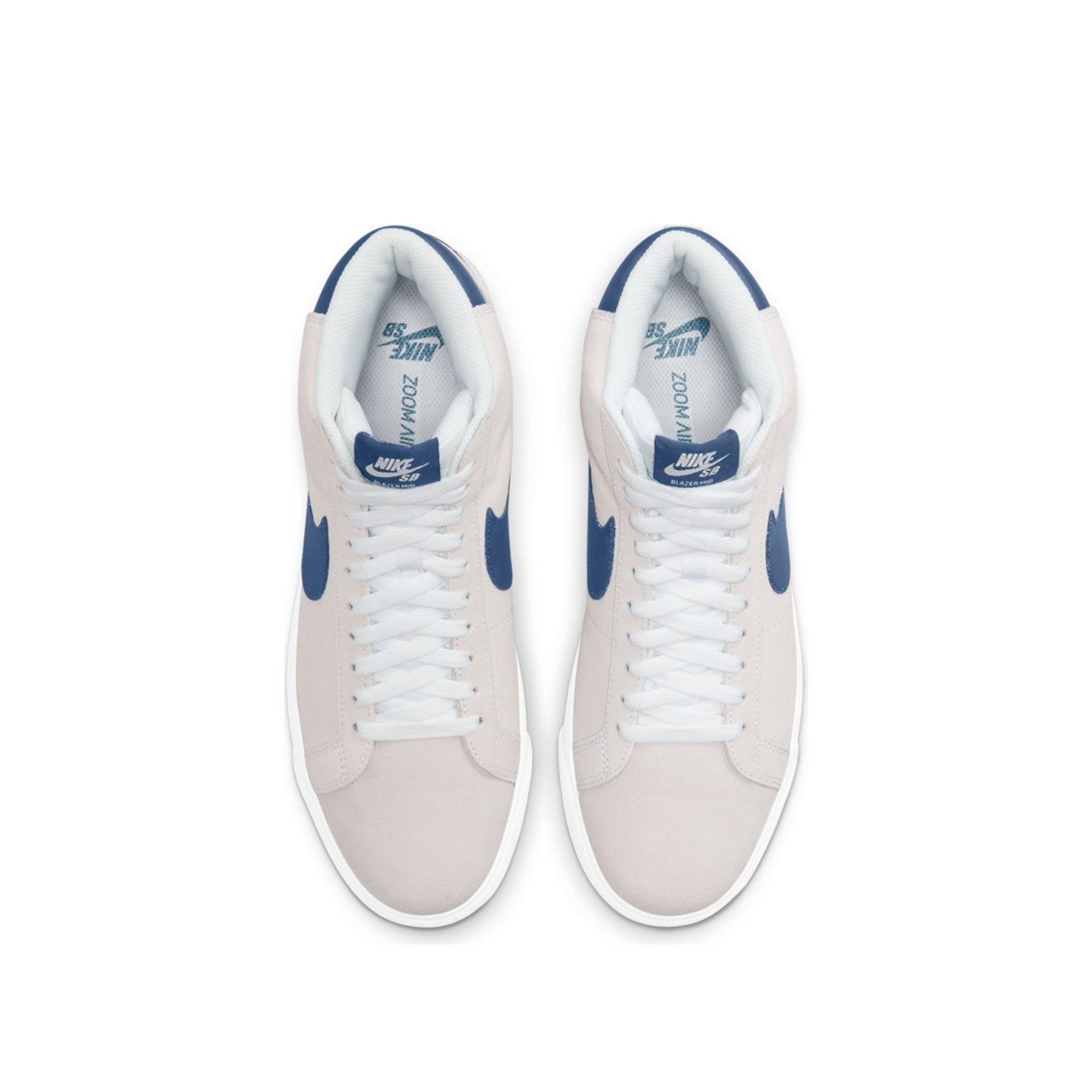Nike SB Mens Zoom Blazer Mid Shoes 'White/Court Blue'