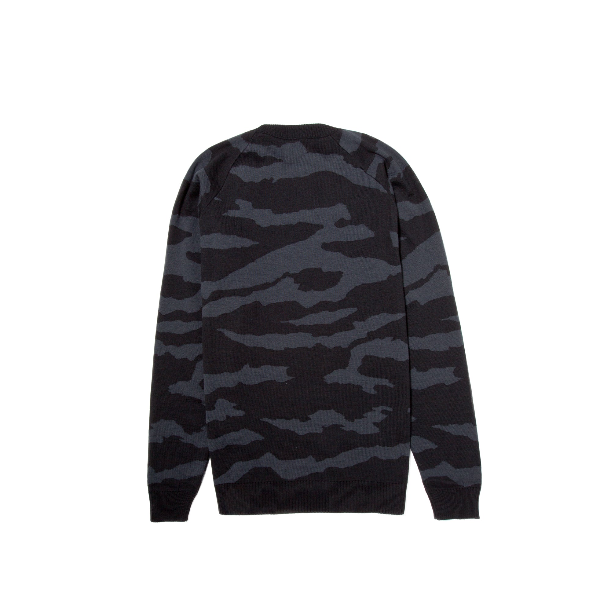 Maharishi Mens Tigerstripe Knitted Crew Sweatshirt