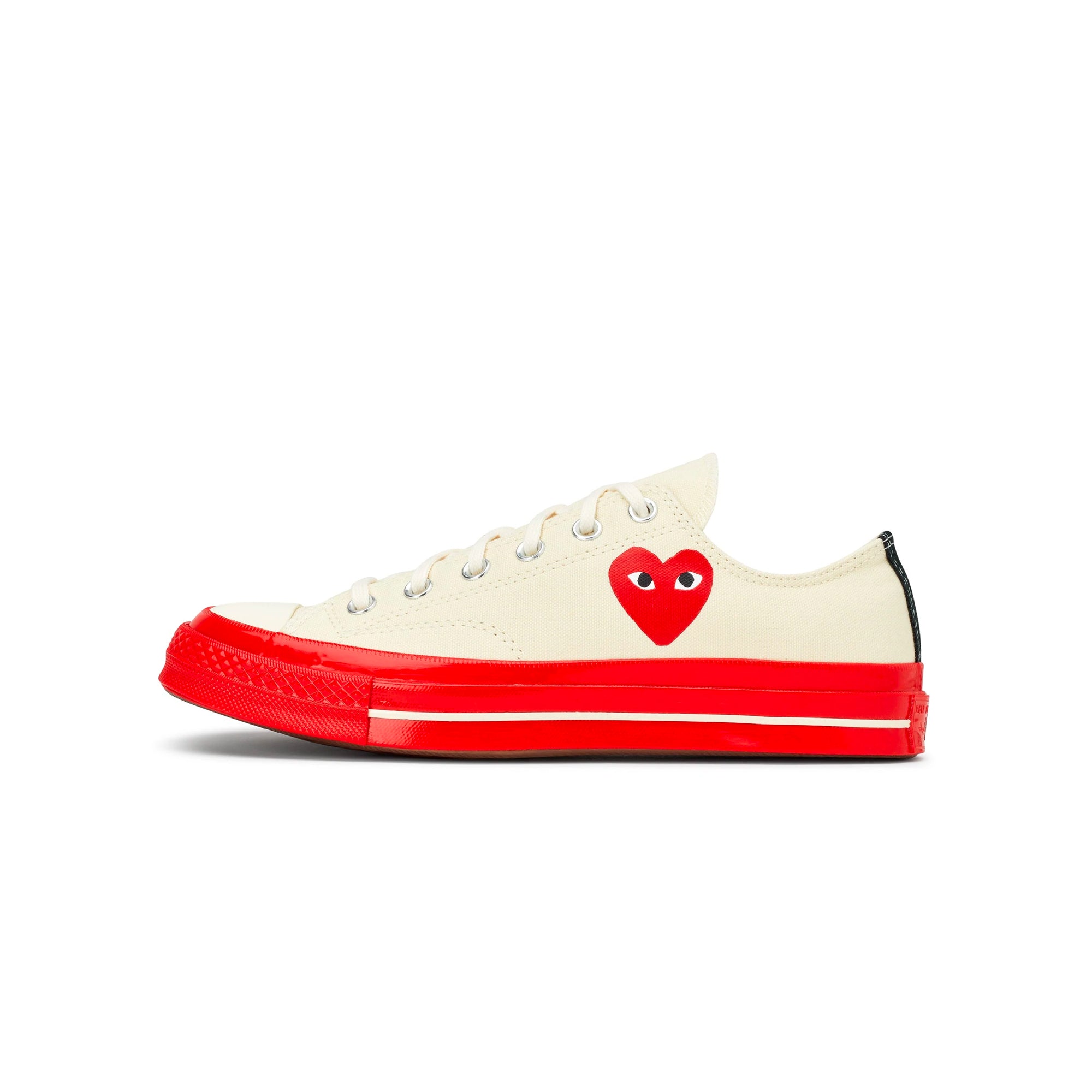 Comme des Garcons PLAY x Converse Chuck 70 Low Shoes Egret/Red