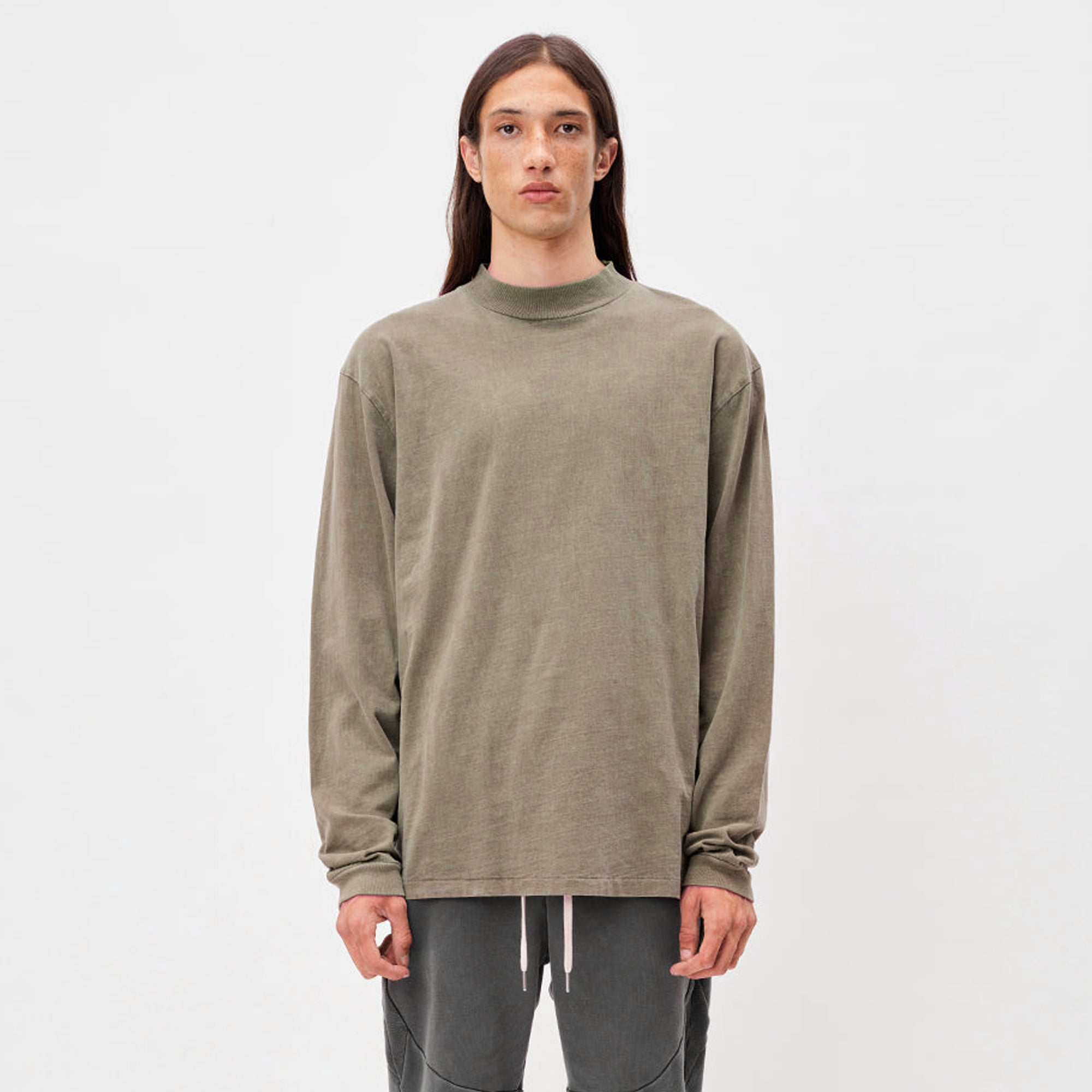 John Elliott Mens 900 LS Mock Tee