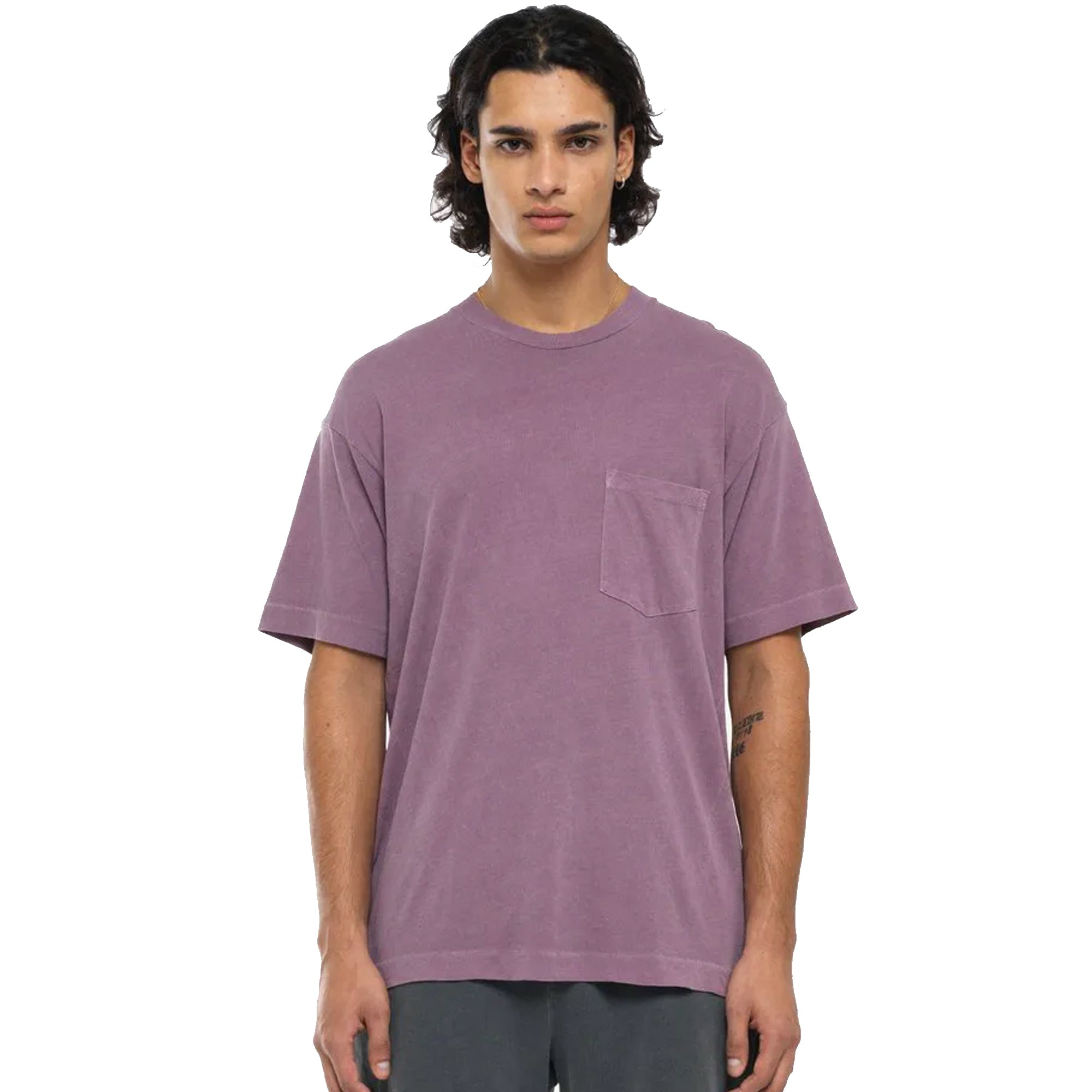 John Elliott Mens Interval Tee 'Washed Bordeaux'