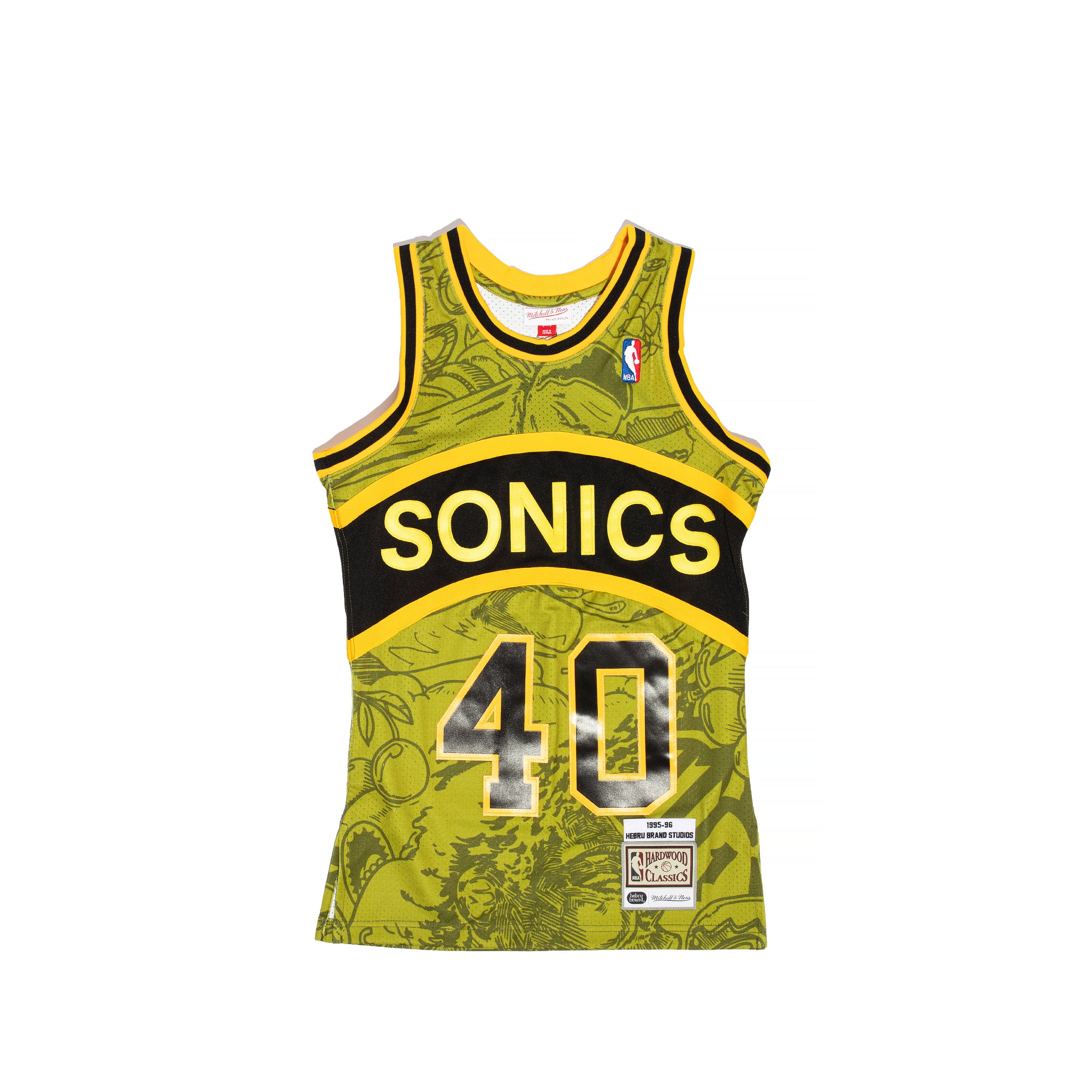 Mitchell & Ness Mens Seattle Supersonics Hebru Shawn Kemp Jersey 'Green/Black'
