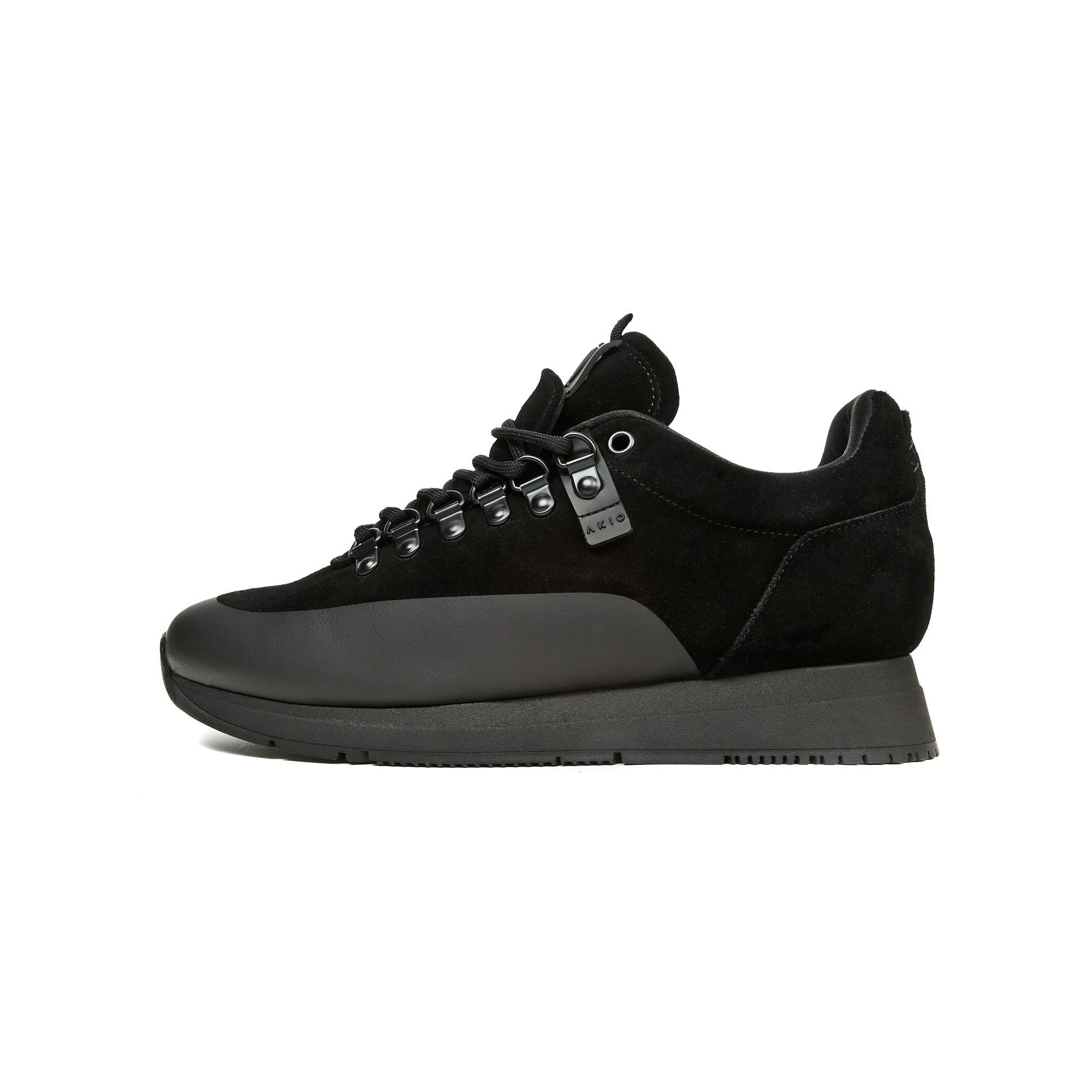 Akio, Men's, Orion, Triple Black, AK-0003-BLK, Suede