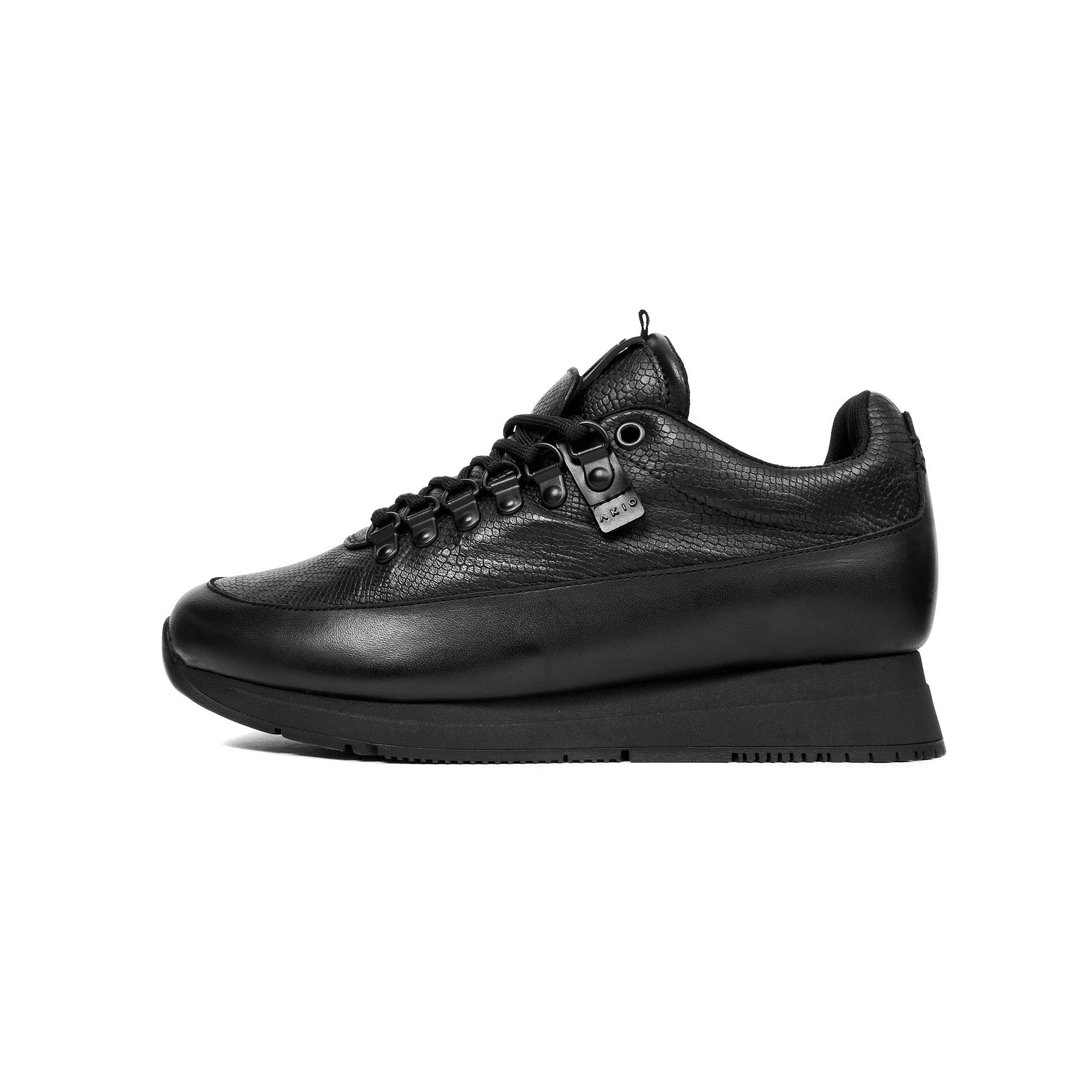 Akio, Men's, Pulser, Triple Black, AK-0008-BLK, Leather