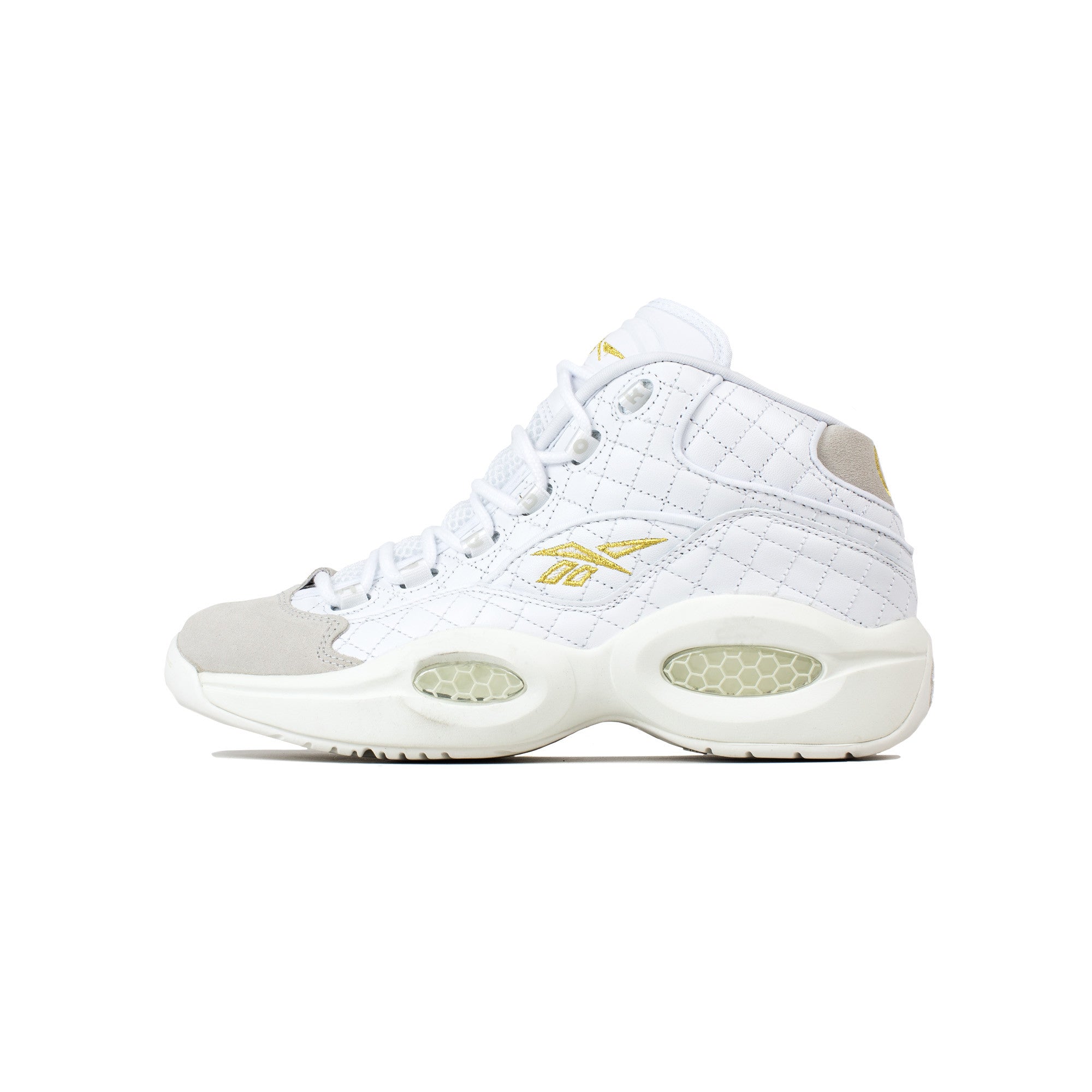 Reebok Men's Question Mid "White Party" - White/Gold Metallic