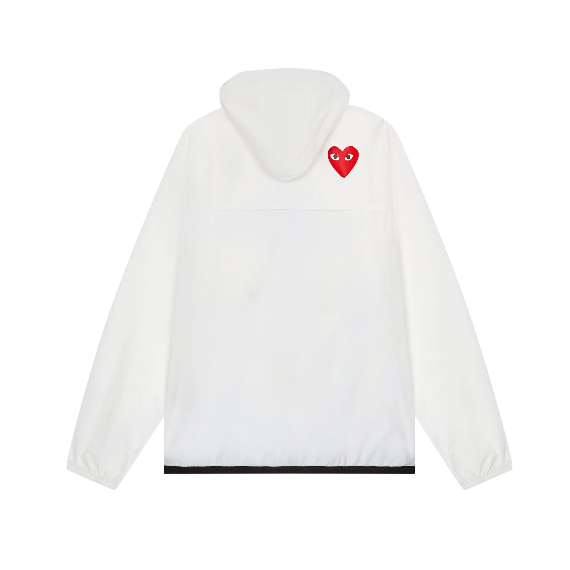 CDG Play K-Way Full Zip Hoodie 'White'