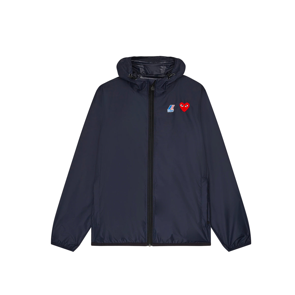 Comme Des Garcon X K-Way Full Zip Hoodie Navy