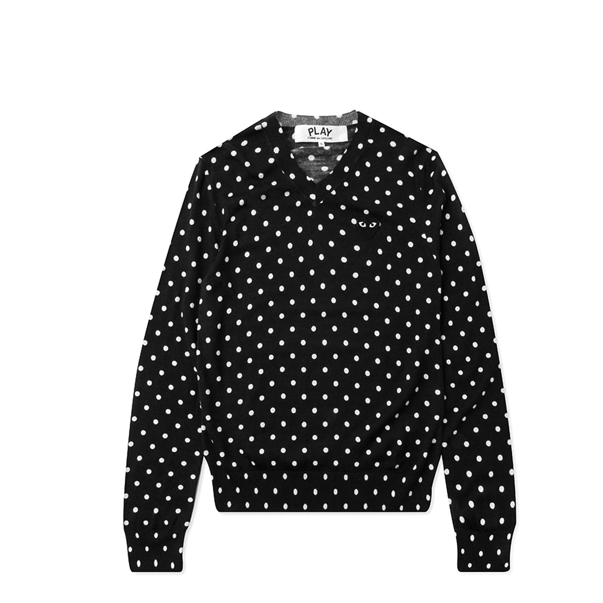 Comme des Garcons PLAY Mens V-Neck Pullover Sweatshirt