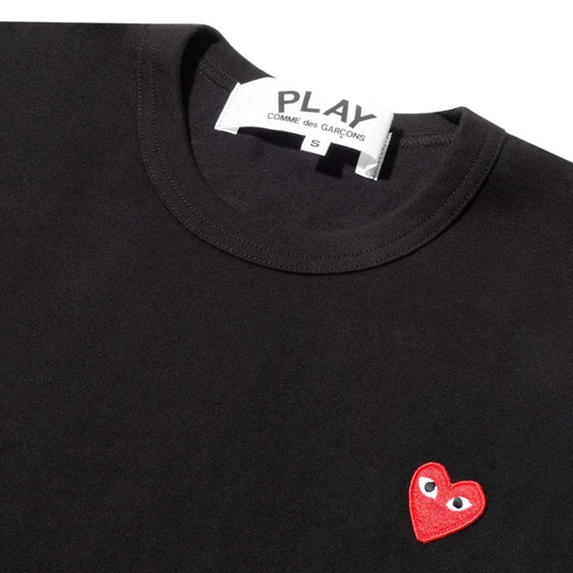Comme des Garcons Play Mens Red Heart LS Tee
