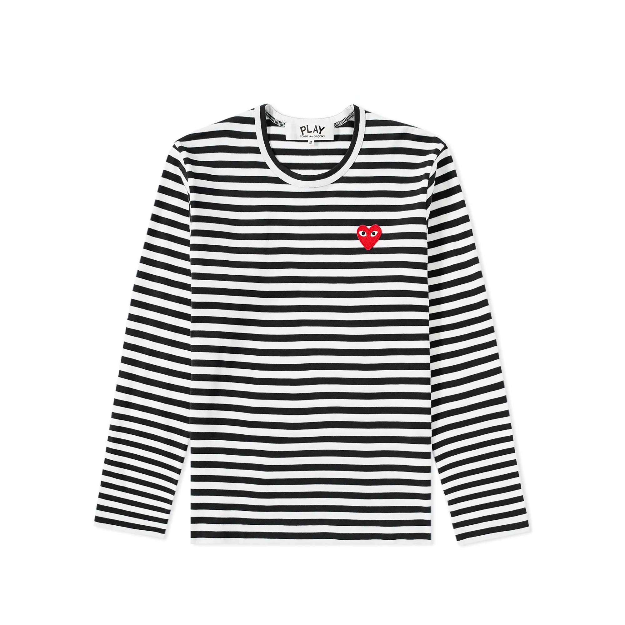 Comme des Garcons PLAY Mens L/S Striped Tee [AZ-T164-051-1]