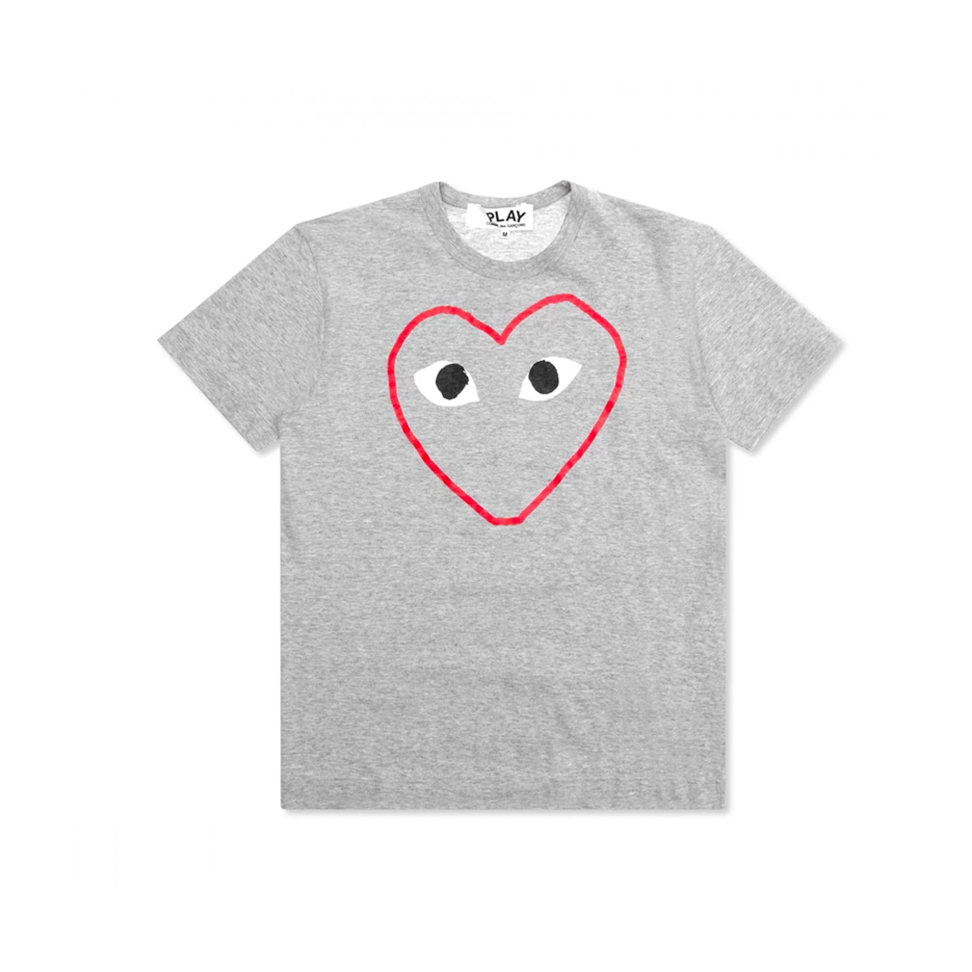 Comme des Garcons PLAY Mens Outline Heart Tee [AZ-T266-051-1]