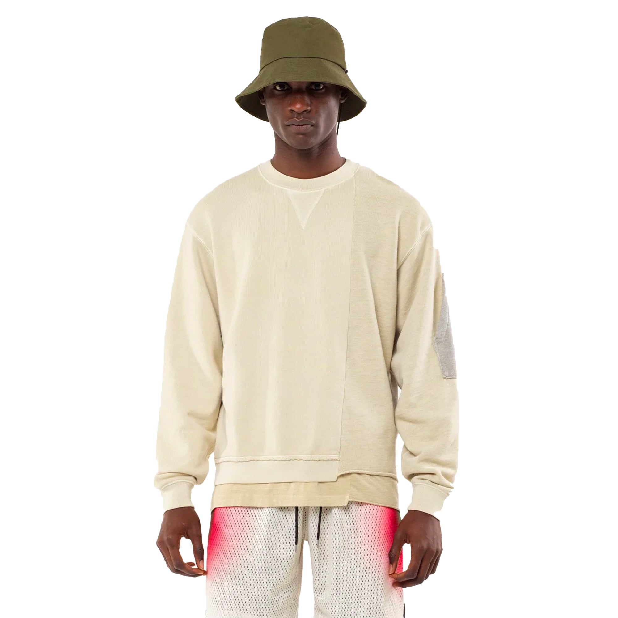 John Elliot Mens Reconstructed Vintage Crew 'Washed Clay'
