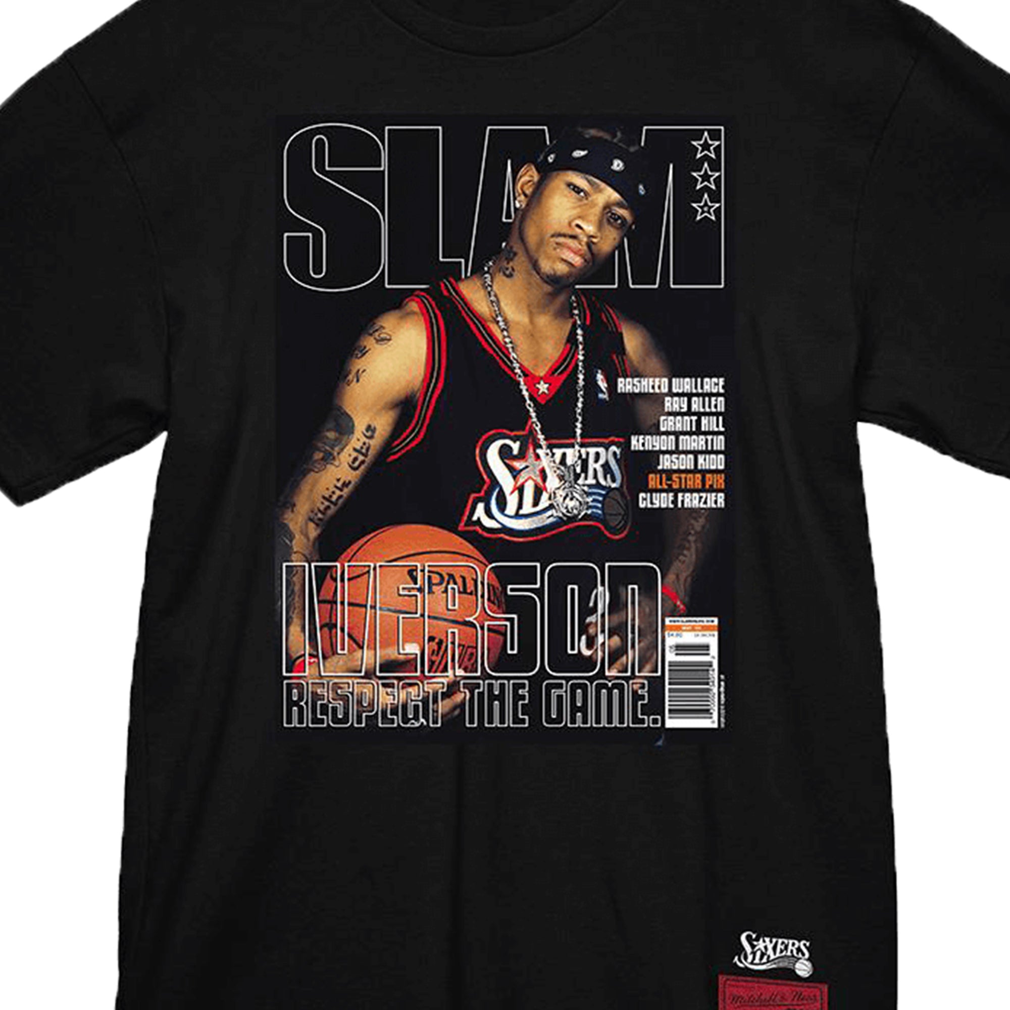 Mitchell & Ness Philadelphia 76ers Allen Iverson Slam Cover Tee 'Black'