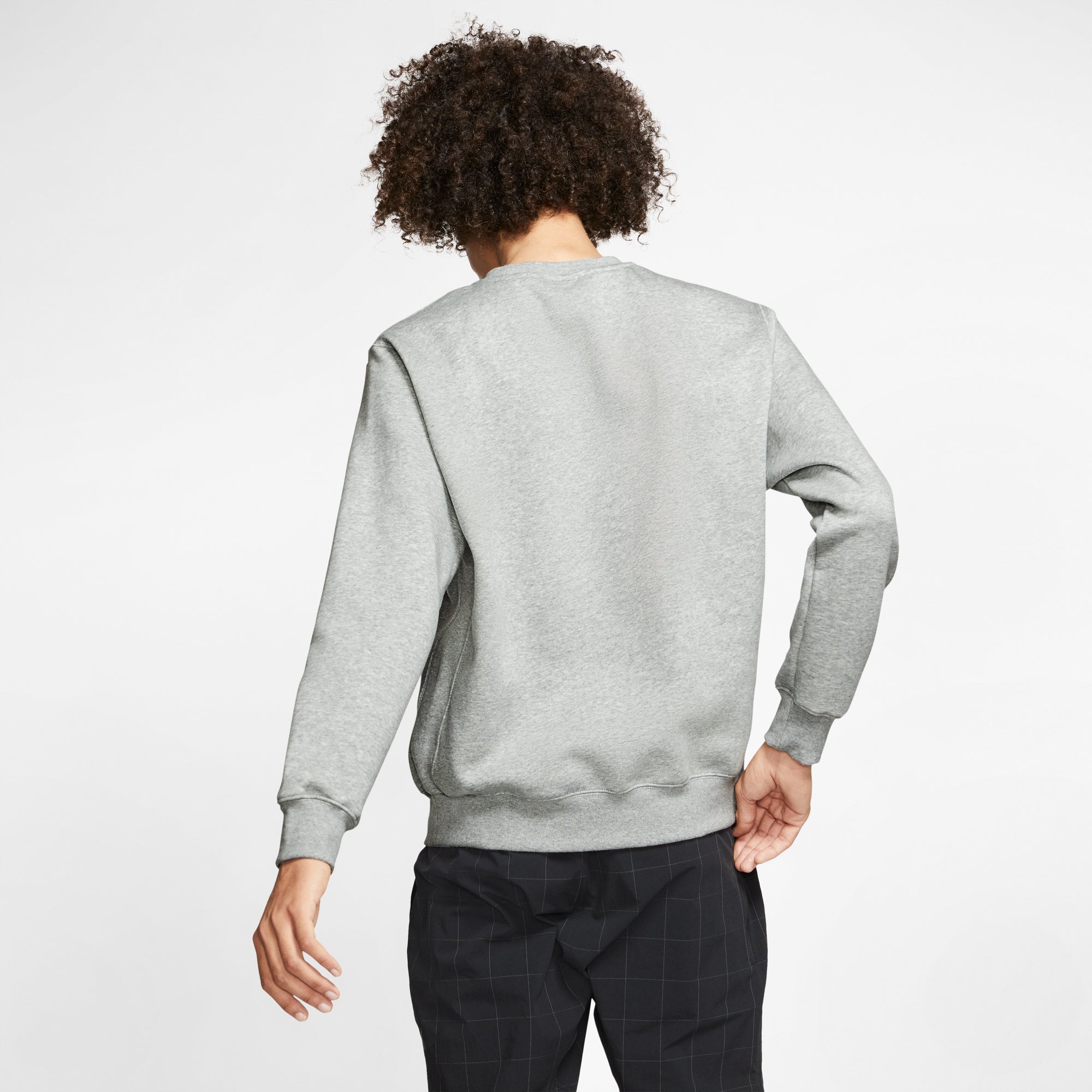 Nike Mens Sportswear Club Fleece Crew DK Grey Heather