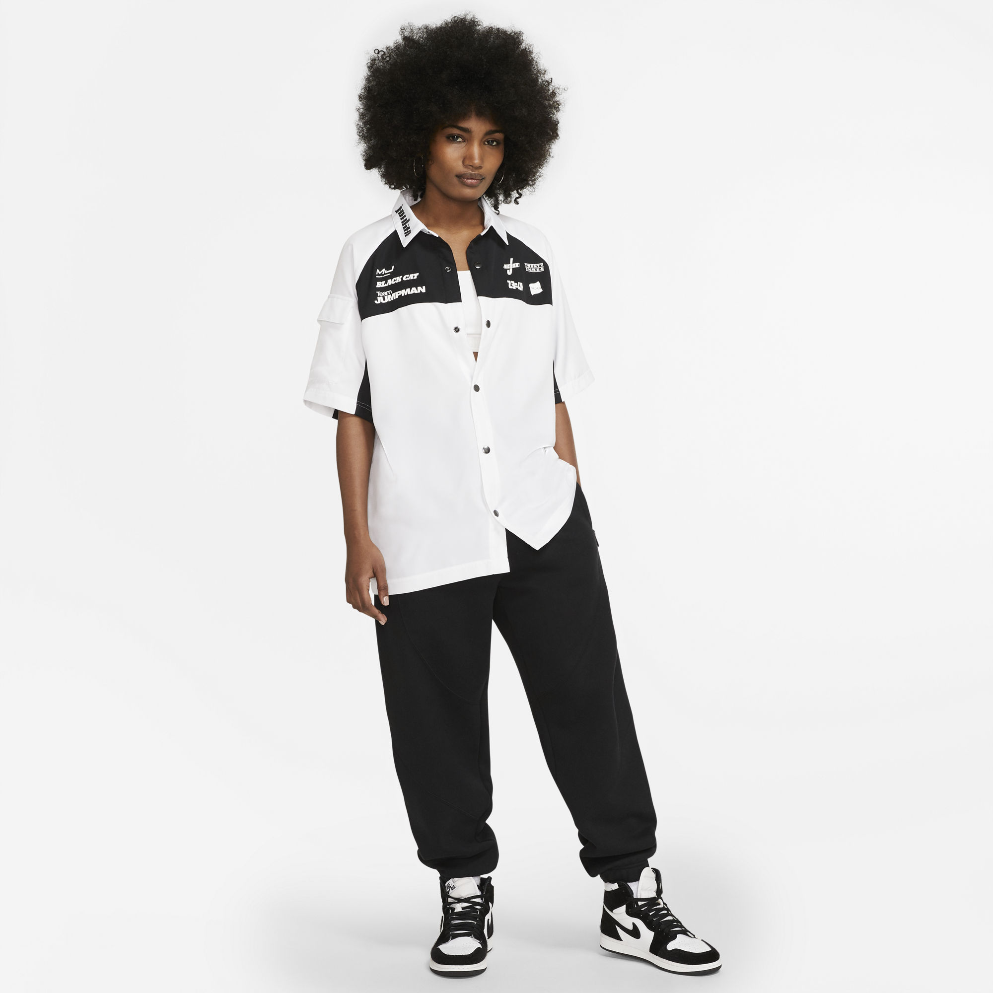 Air Jordan Womens Short Sleeve Moto Shirt