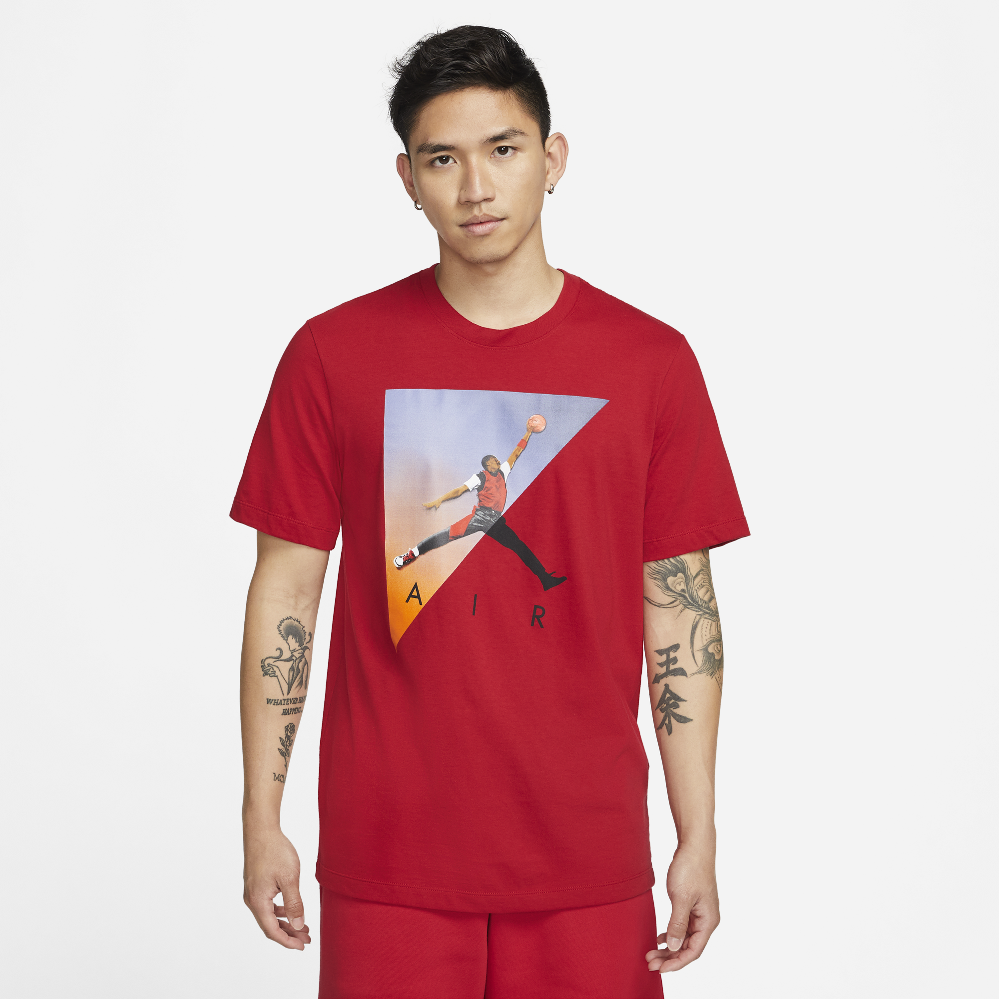 Air Jordan Mens Air Photo T-Shirt 'Gym Red'
