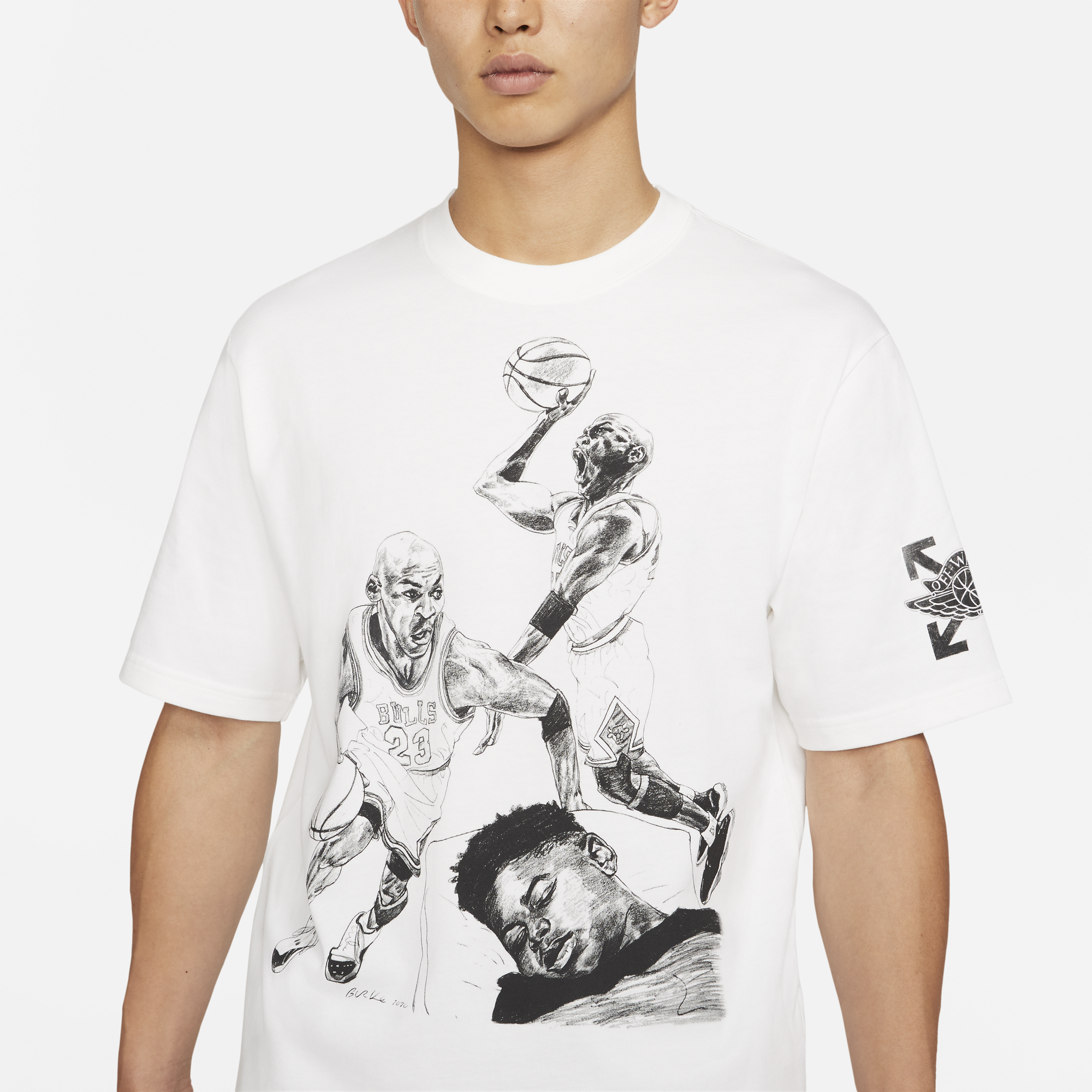 Air Jordan x Off White Mens 'White' T-Shirt