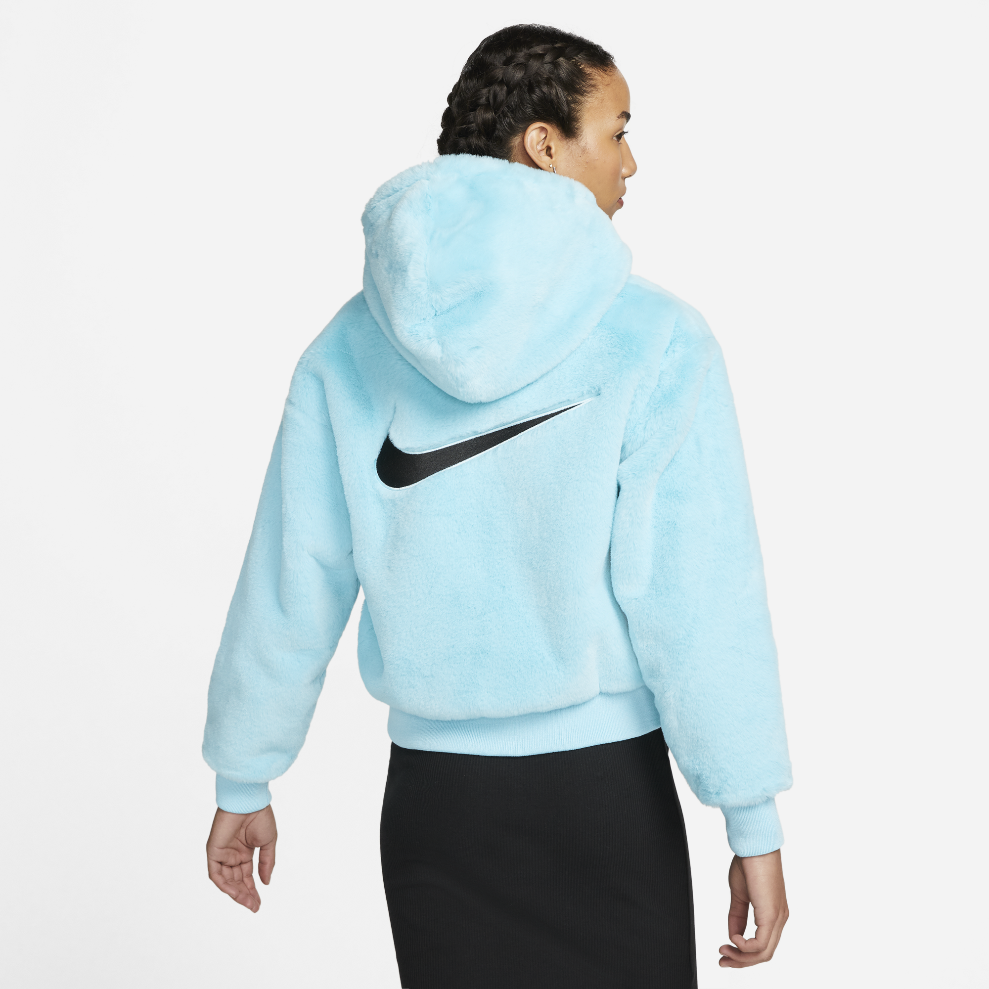 Nike Womens Sportswear Essentials Faux Fur Jacket 'Copa'