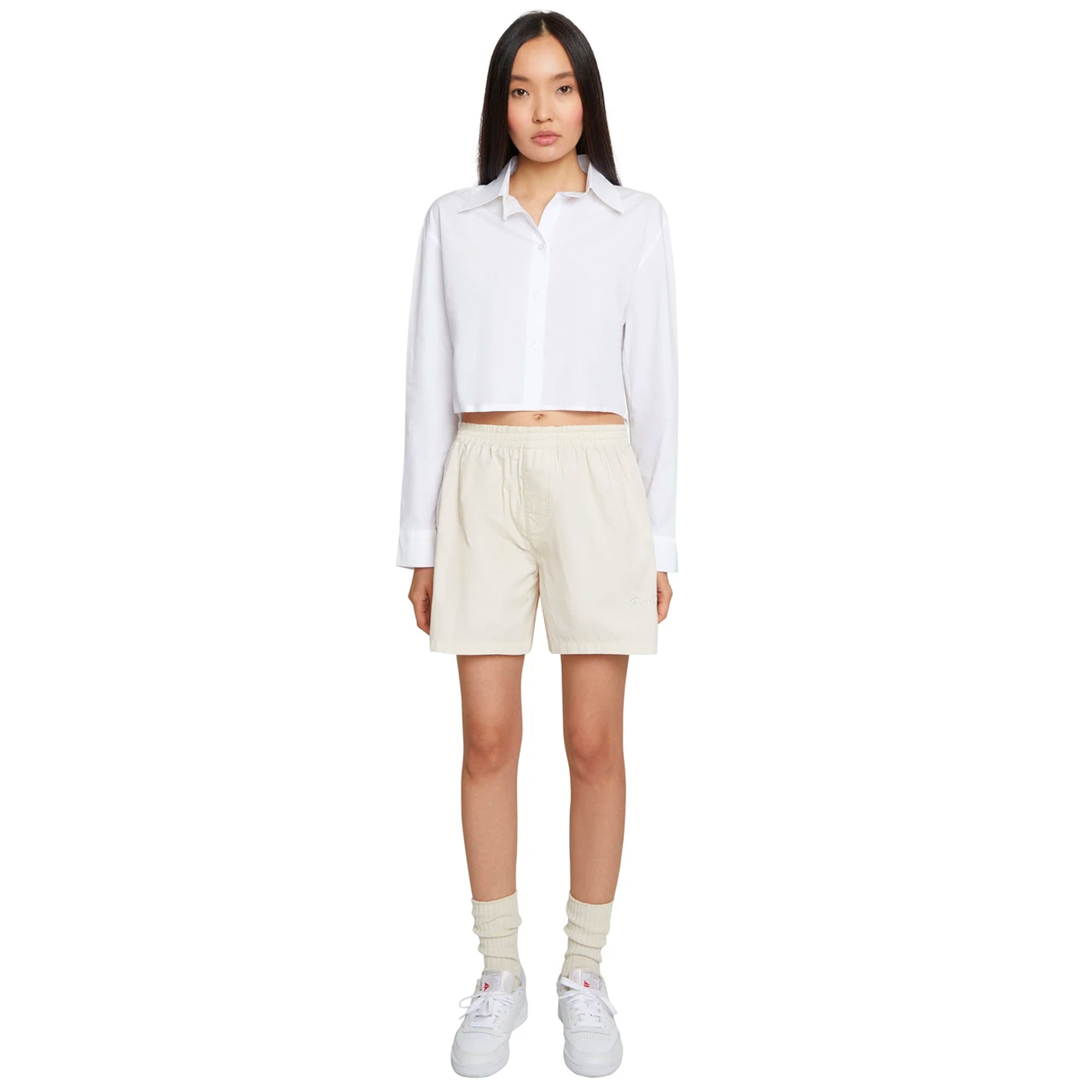 Danielle Guizio Womens Classic Boxer Short Cream