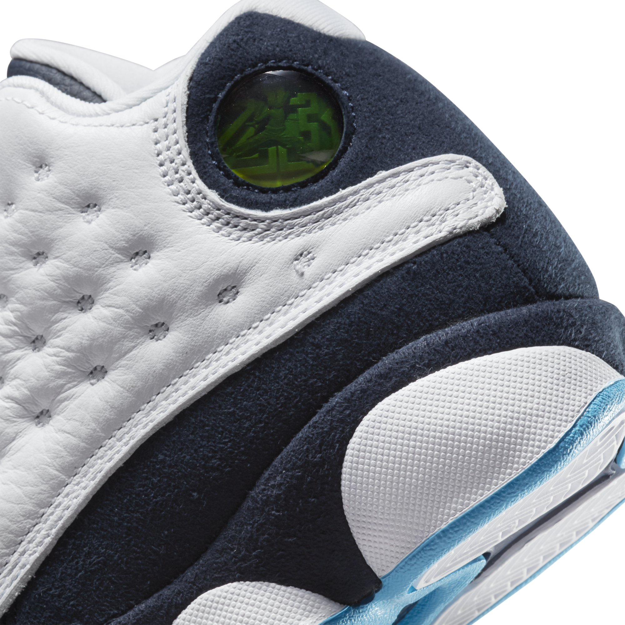 Air Jordan Kids 13 Retro Shoes White/DK Powder Blue