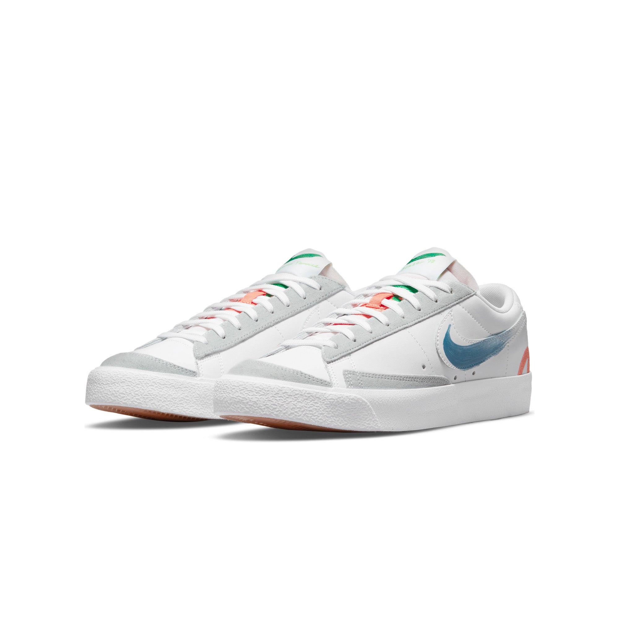 Nike Mens Flyleather Blazer Low '77 Shoes 'White'