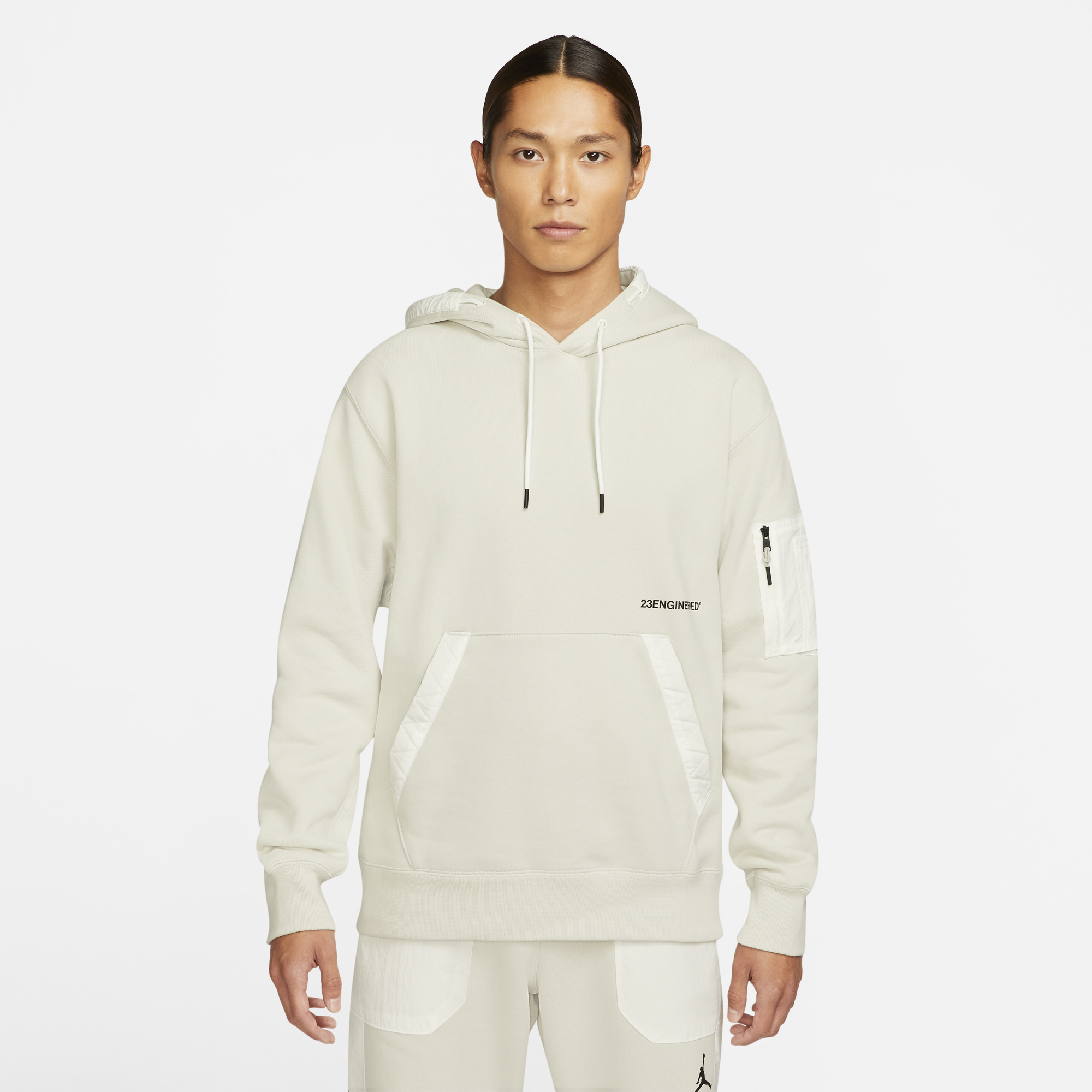 Air Jordan Mens 23 Engineered Fleece Hoodie 'Light Bone'