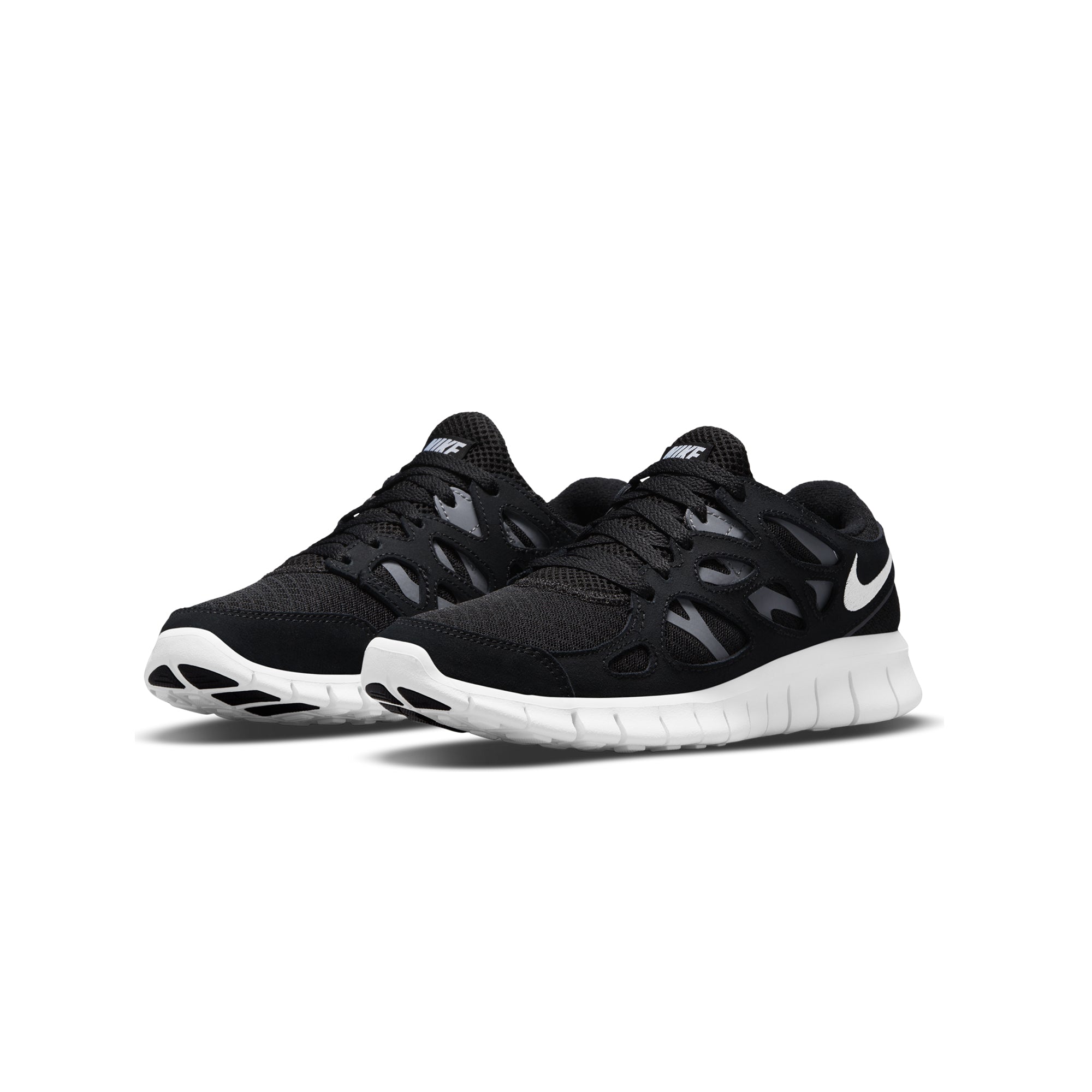Nike Womens Free Run 2 Shoes 'Black/White/Dark Grey'