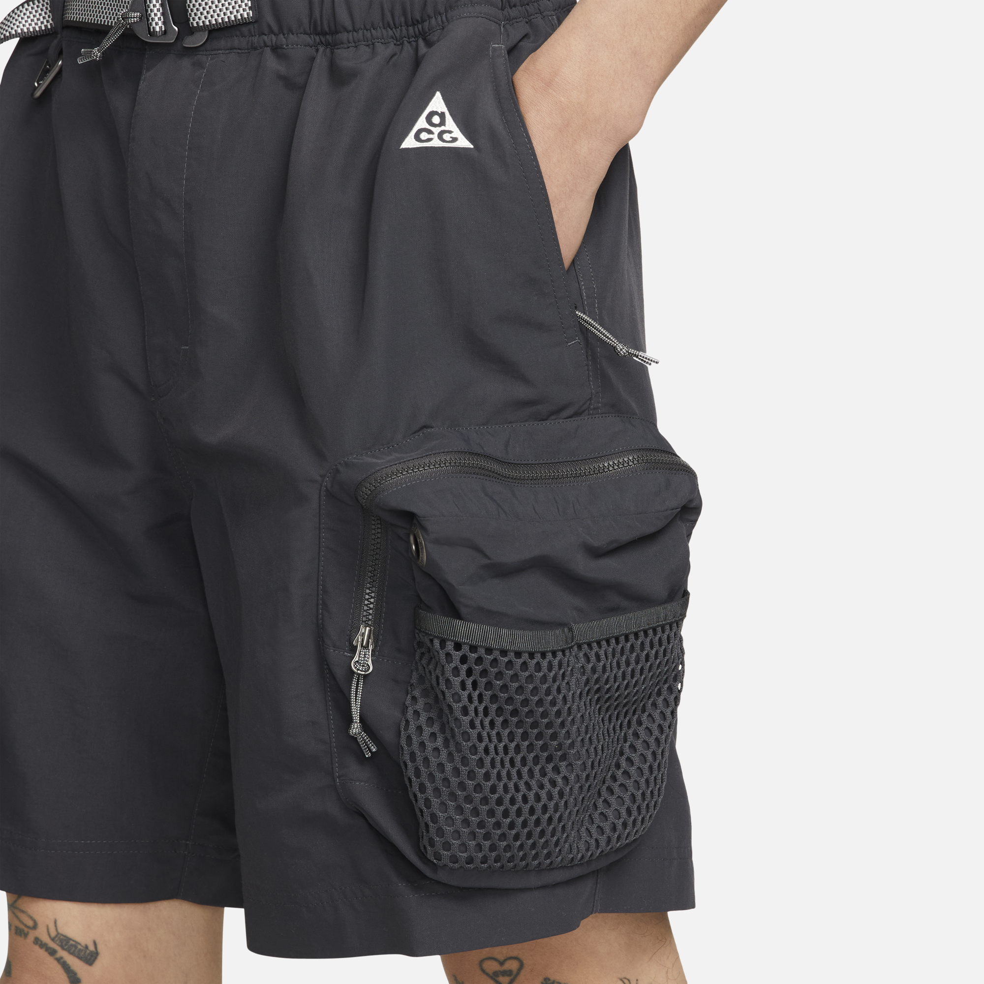 Nike ACG Mens 'Snowgrass' Cargo Shorts Black