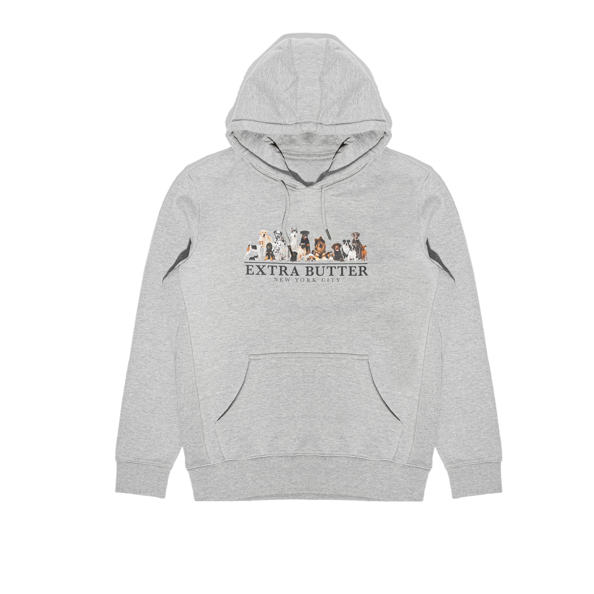 Extra Butter Dog Portrait Hoodie 'Heather Grey'