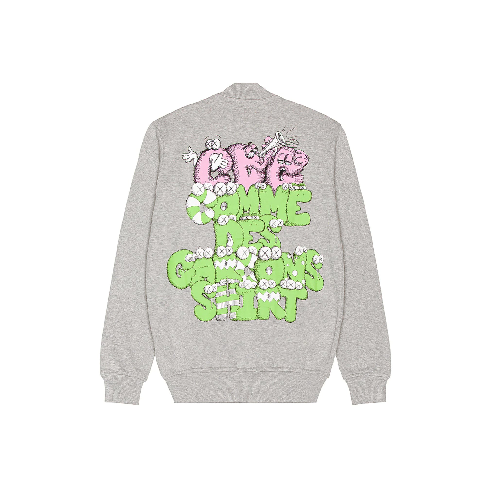 CDG Shirt Mens Kaws Print Track Top 'Grey'