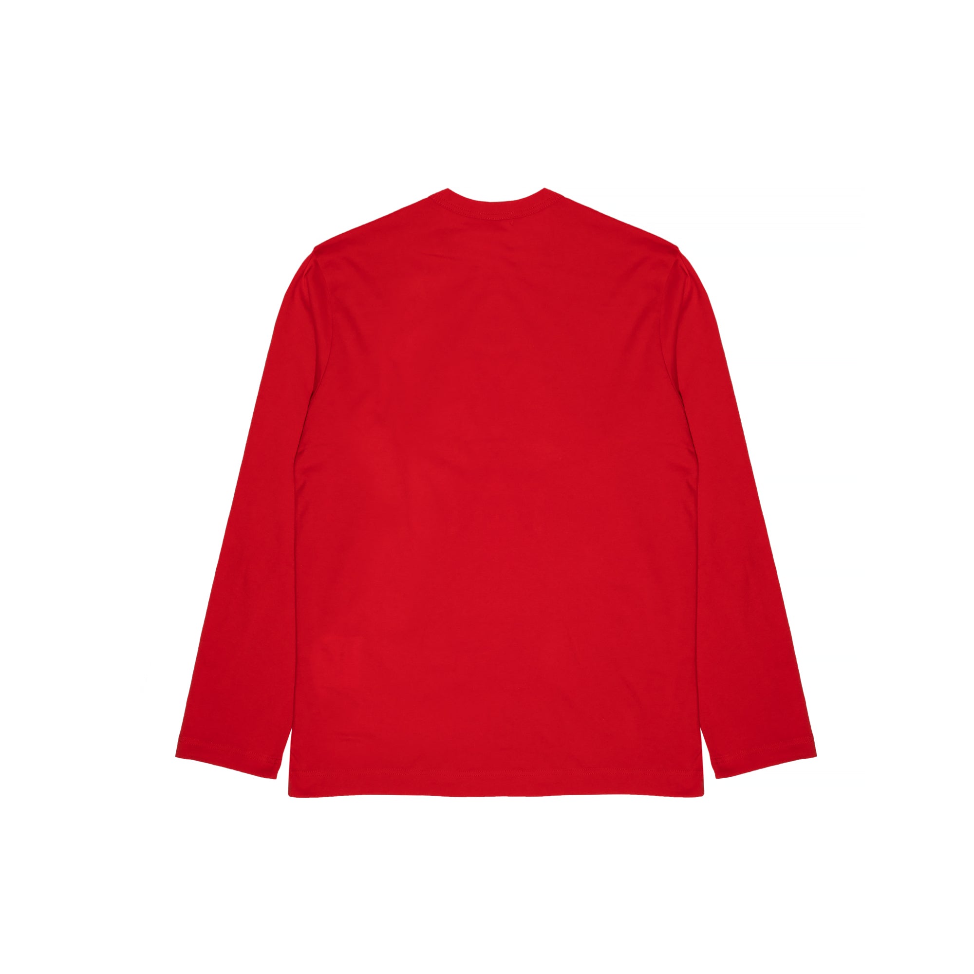 Comme Des Garcons Shirt Mens Logo LS Tee Red