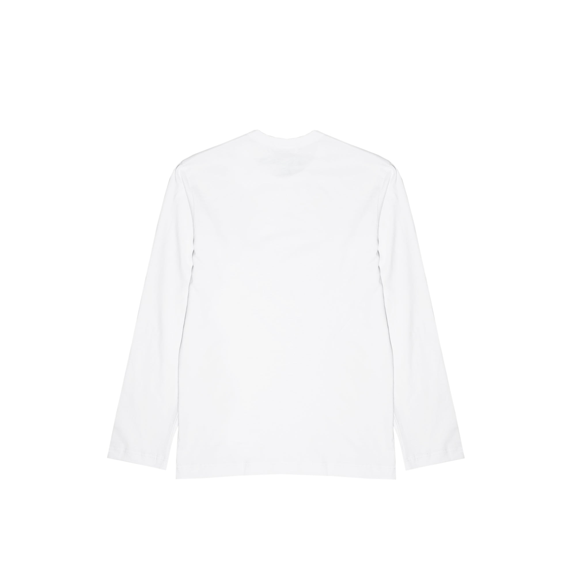 Comme Des Garcons Shirt Mens Logo LS Tee  White