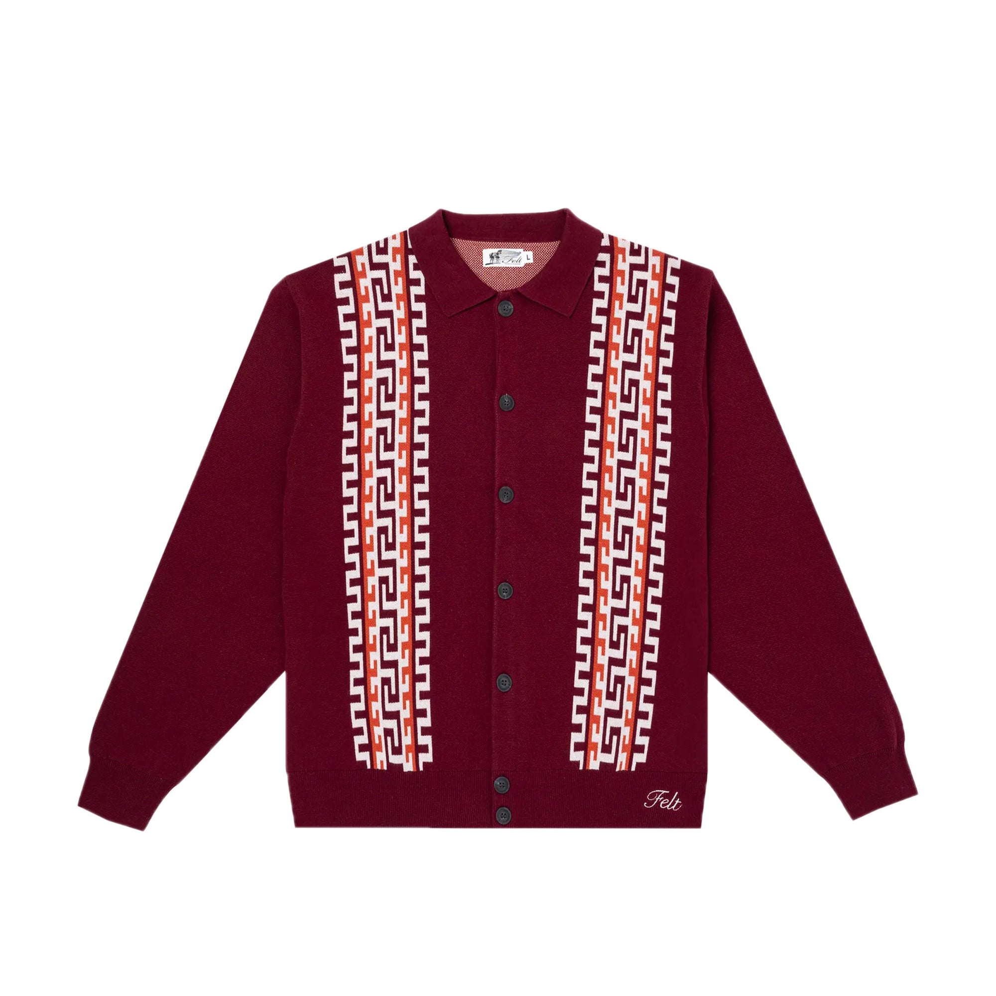 Felt Mens Havana Cotton Knit Cardigan