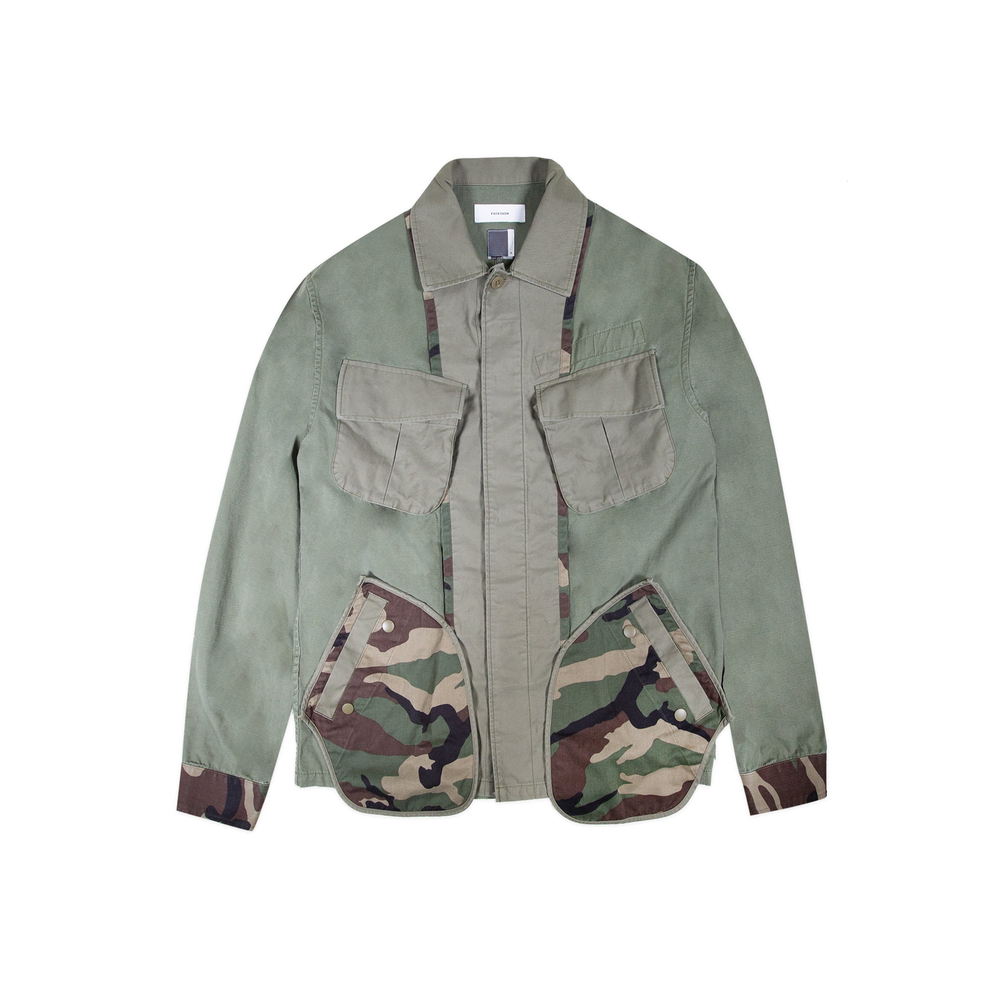 Facetasm Mens Camo Mix M-65 Jacket