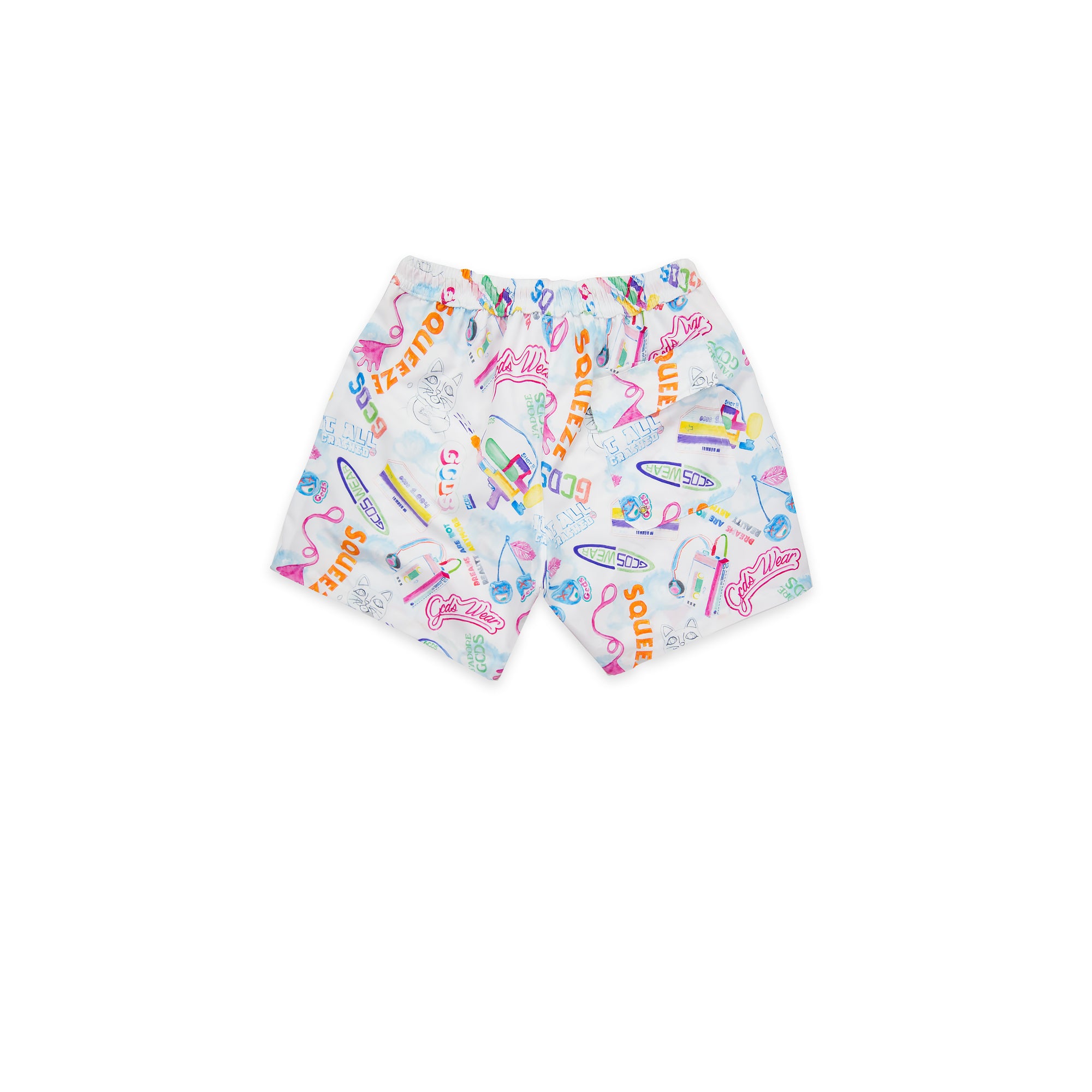 GCDS Womens Watercolor Swim Shorts