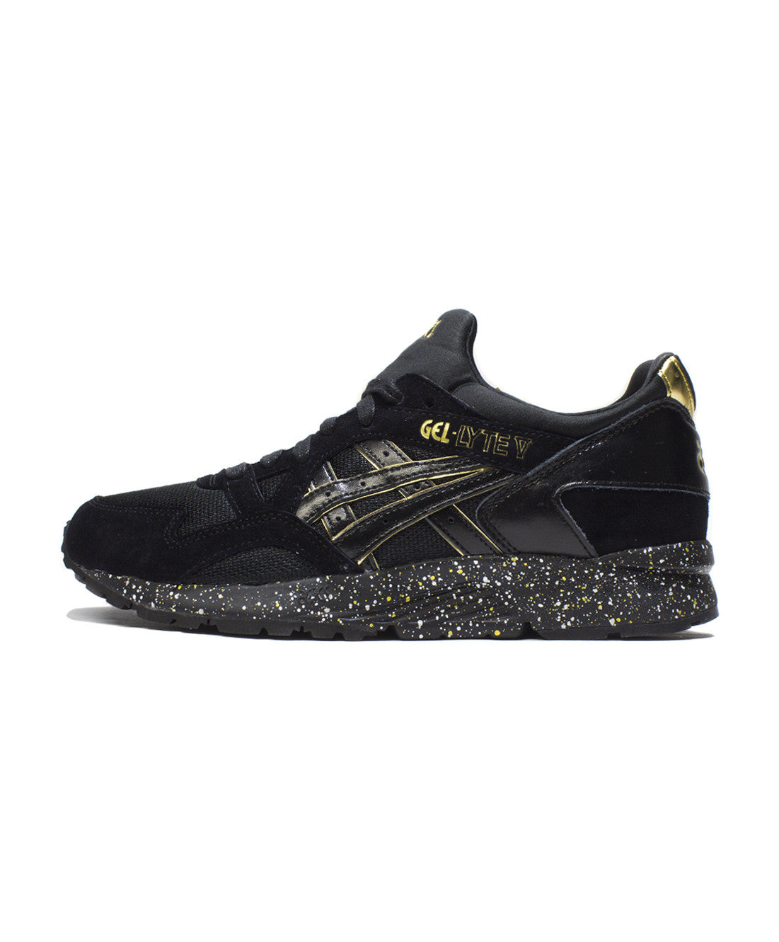 H61AK-9090, asics, atmos, black, gold, black & gold, gel lyte v, gel lyte 5, gel lyte