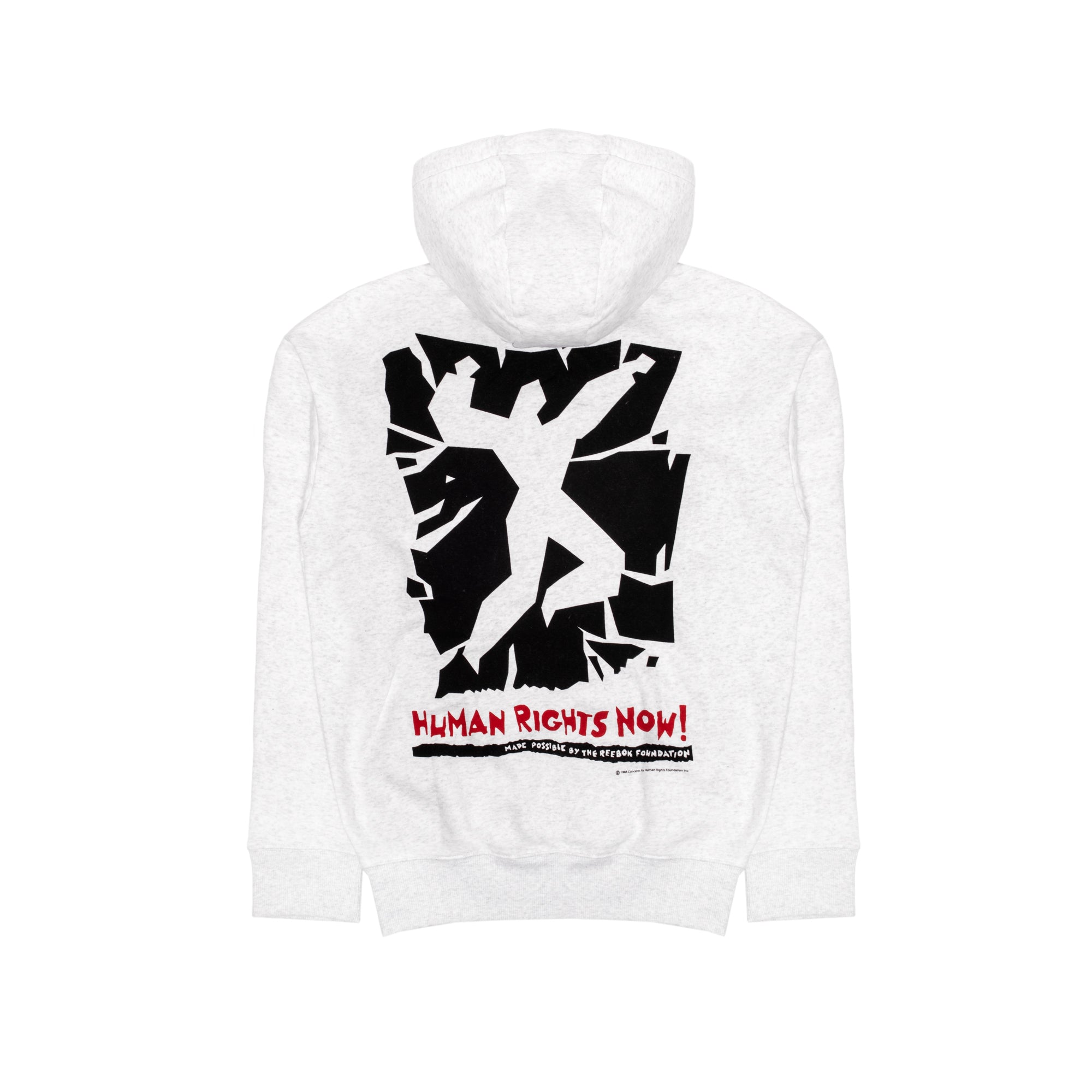 Reebok X Human Rights Mens Hoodie White Melange